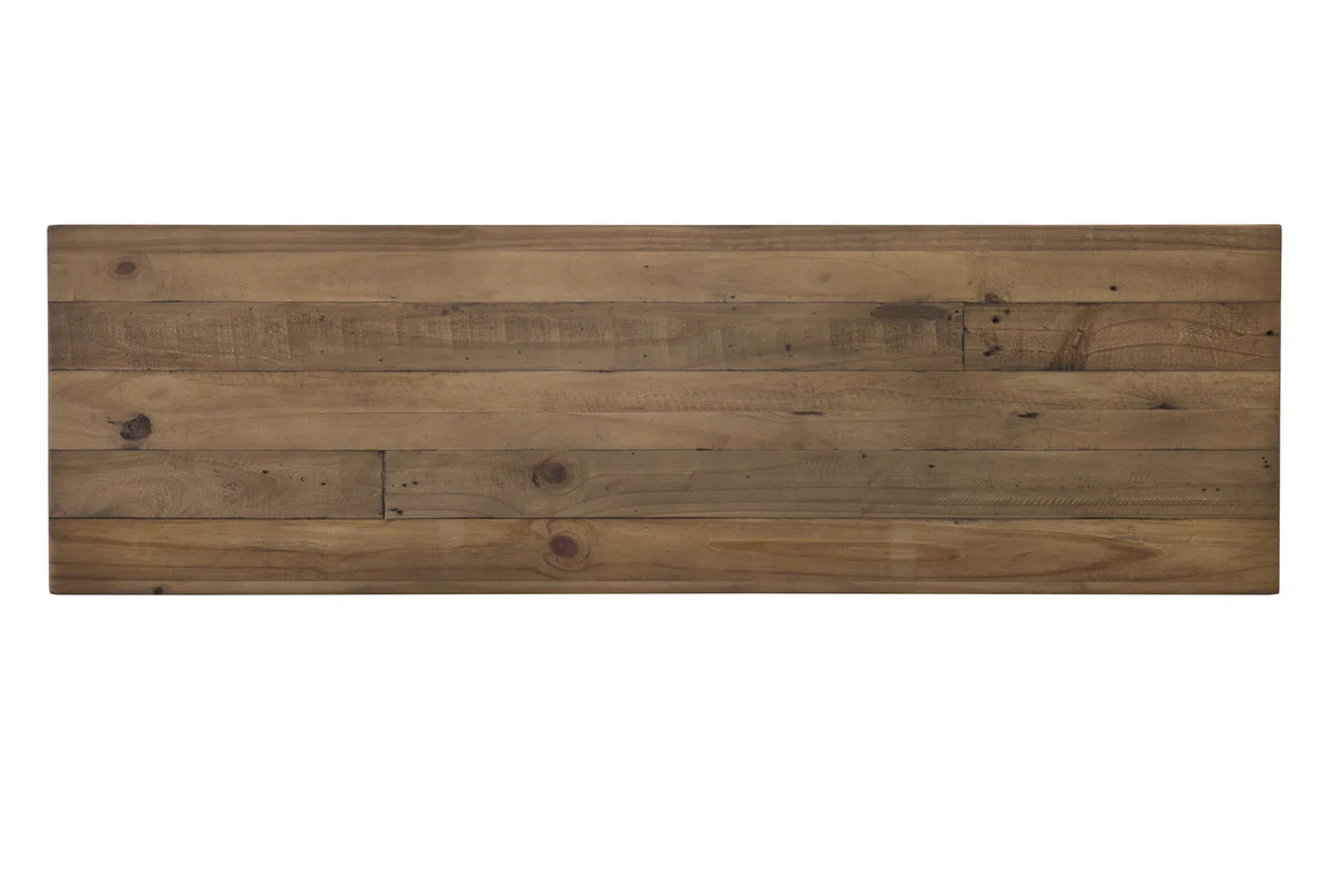 Borsgade Reclaimed Pine Bench - Antique White/Rustic Natural - Image 7