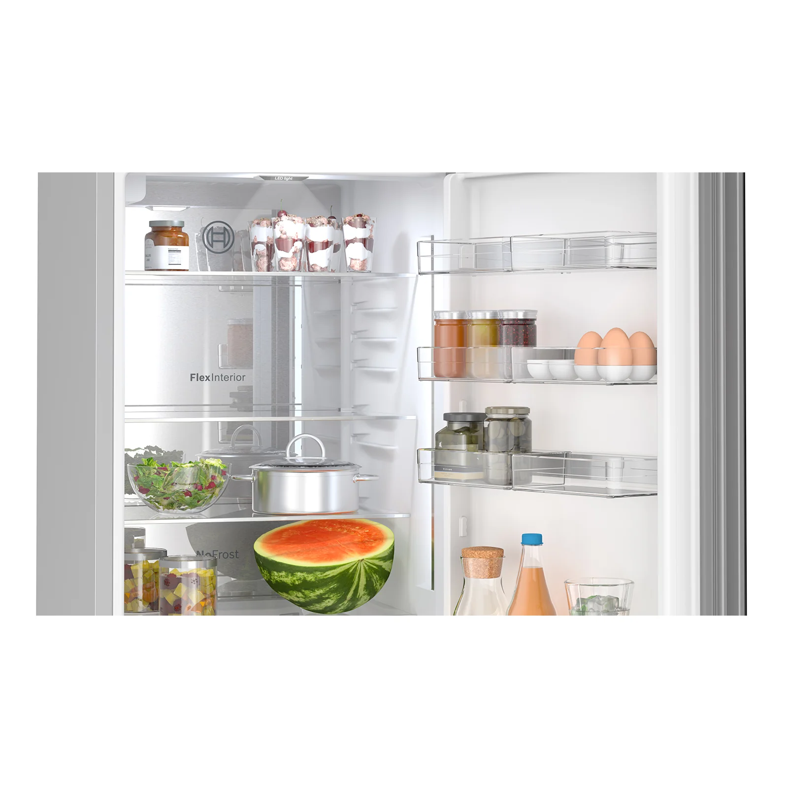 Bosch 24" 12.8 Cu. Ft. Black Glass Smart Counter-Depth-Bottom Freezer Refrigerator with Home Connect - B24CB80ESB - Image 3