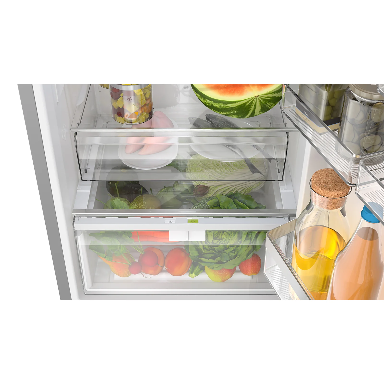Bosch 24" 12.8 Cu. Ft. Black Glass Smart Counter-Depth-Bottom Freezer Refrigerator with Home Connect - B24CB80ESB - Image 4