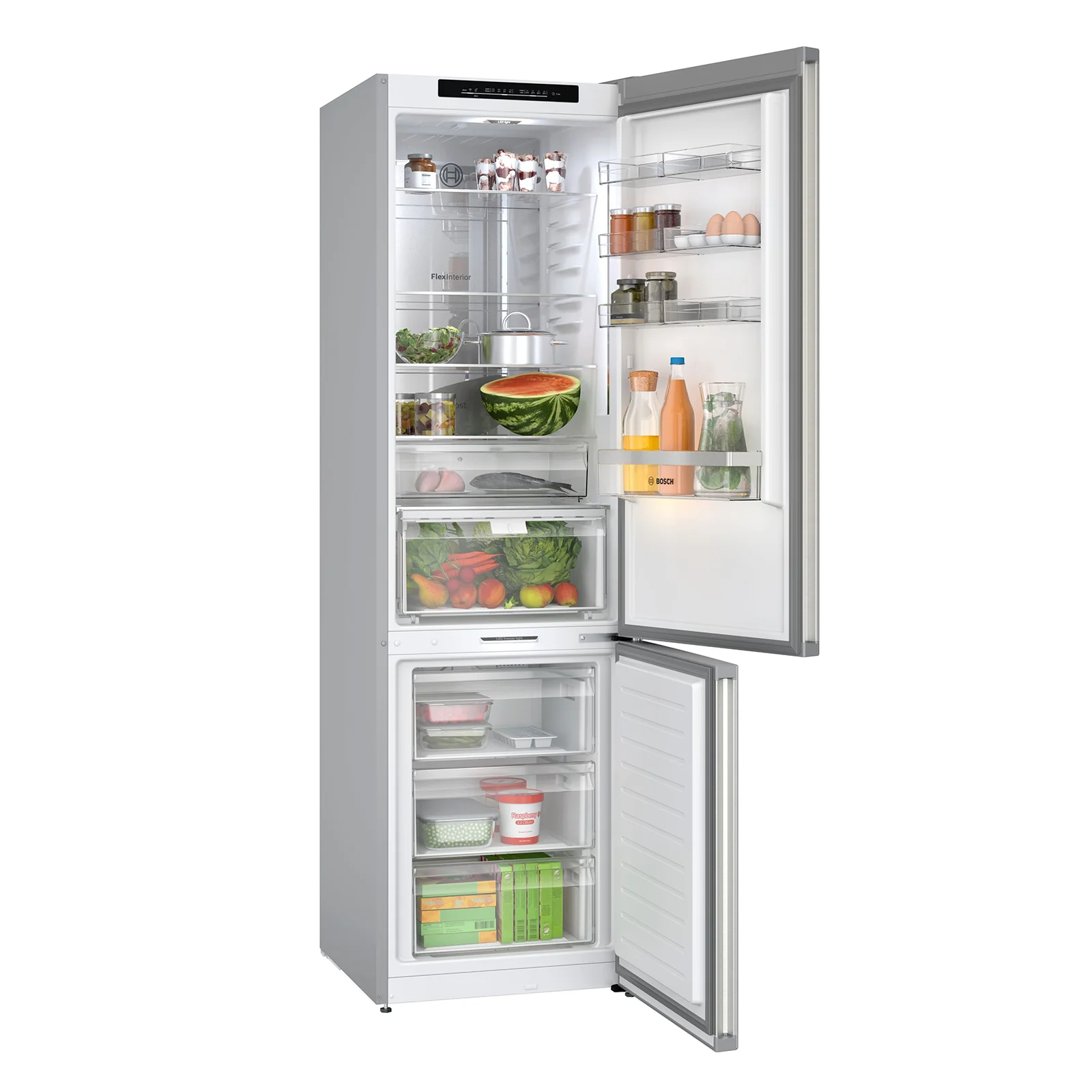 Bosch 24" 12.8 Cu. Ft. Stainless Steel Smart Counter-Depth Bottom-Freezer Refrigerator with Home Connect  - B24CB50ESS - Image 2