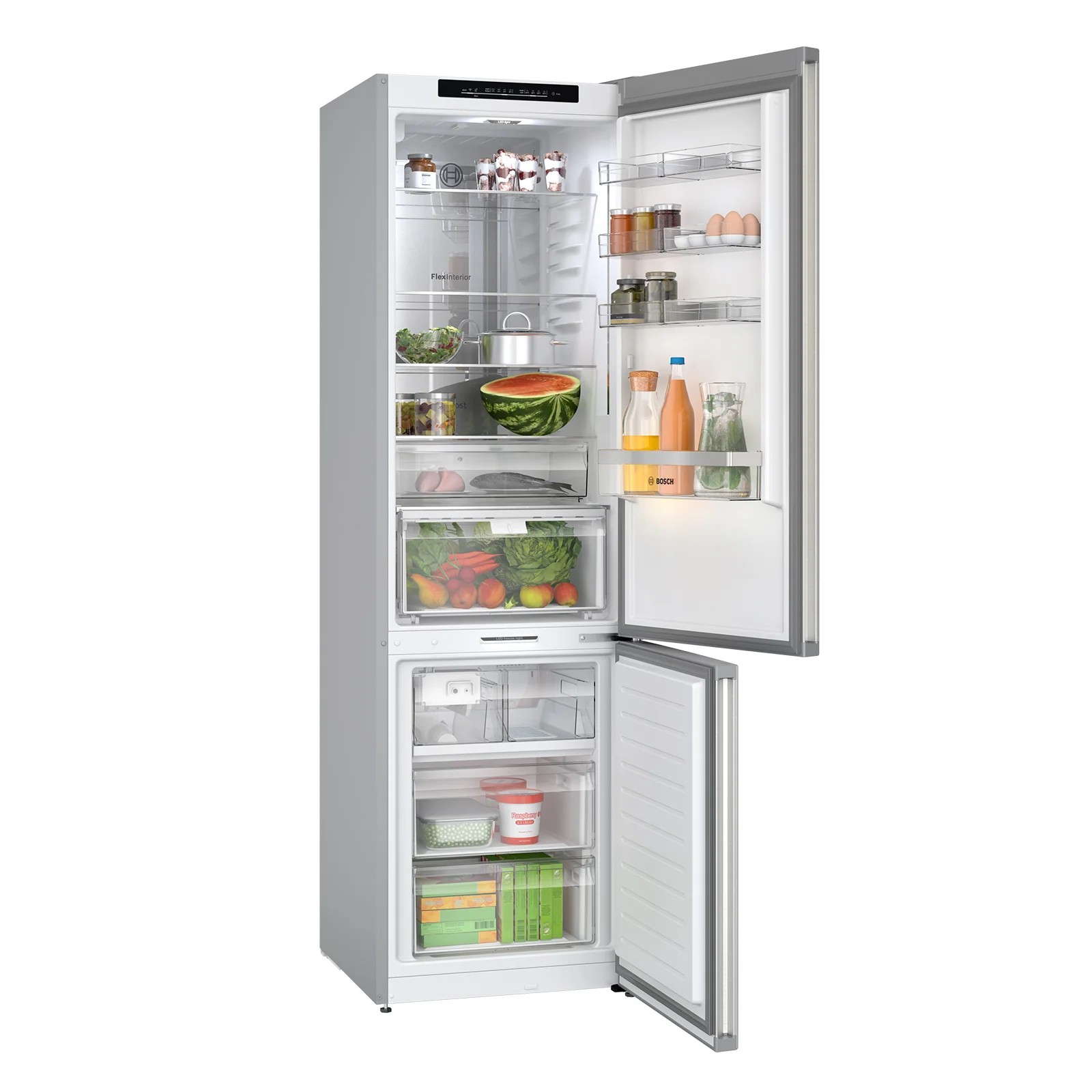 Bosch 24" 12.8 Cu. Ft. Stainless Steel Smart Counter-Depth Bottom-Freezer Refrigerator with Home Connect - B24CB80ESS - Image 2