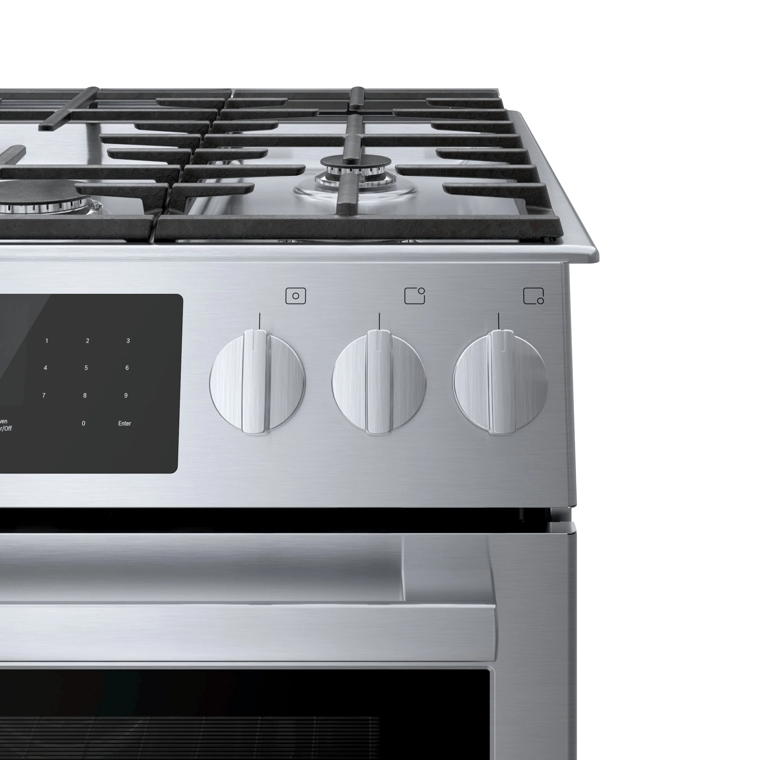 Bosch 30" Stainless Steel Dual Fuel Slide-In Range - HDI8056C - Image 2