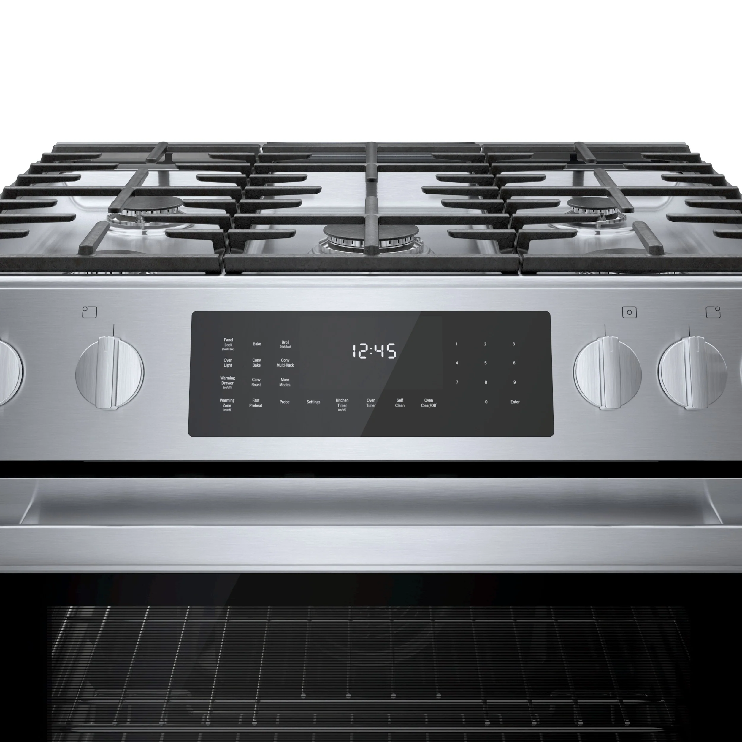 Bosch 30" Stainless Steel Dual Fuel Slide-In Range - HDI8056C - Image 3
