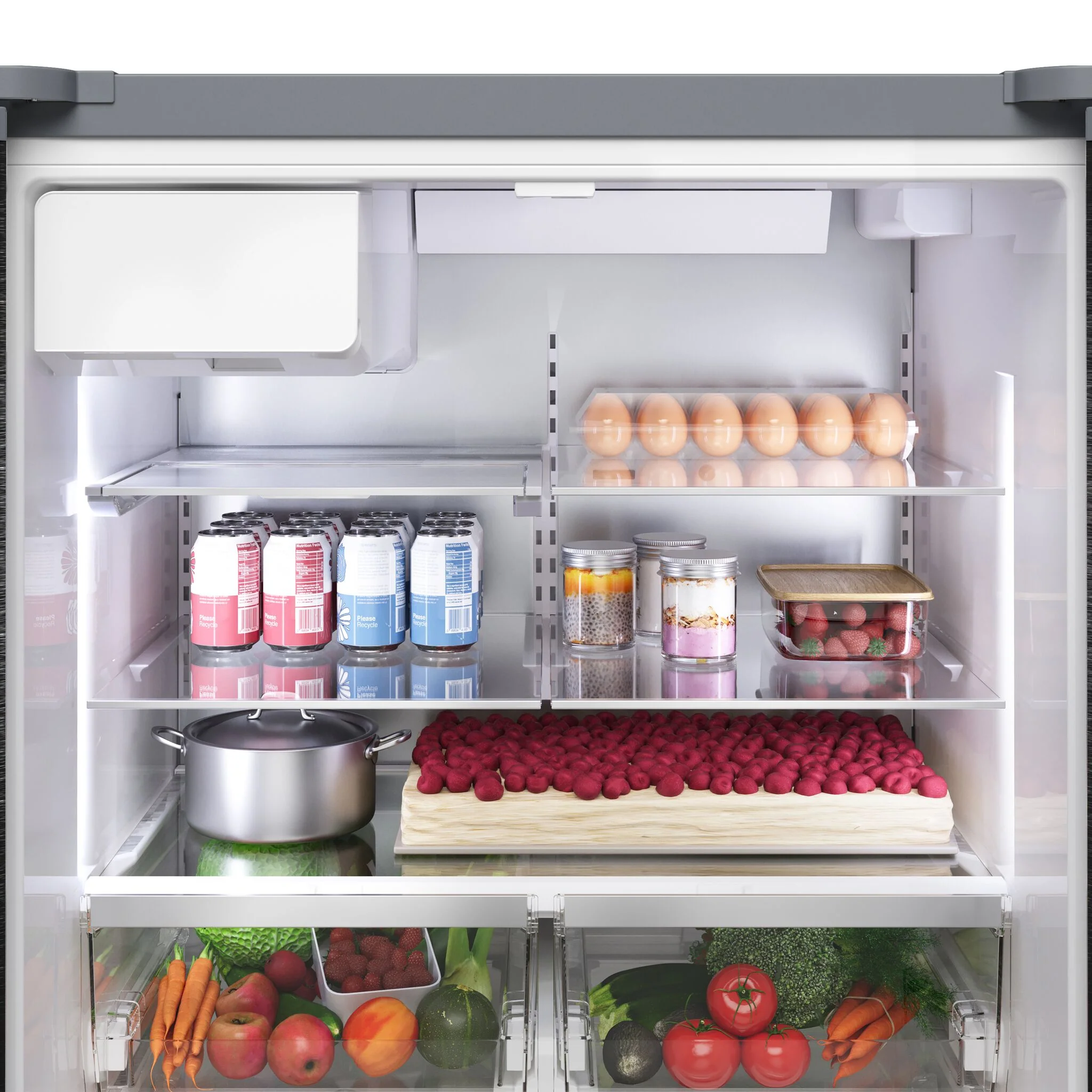 Bosch 36" 26.0 Cu. Ft. Stainless Steel Counter-Depth French Door Refrigerator - B36FD52SNS - Image 7