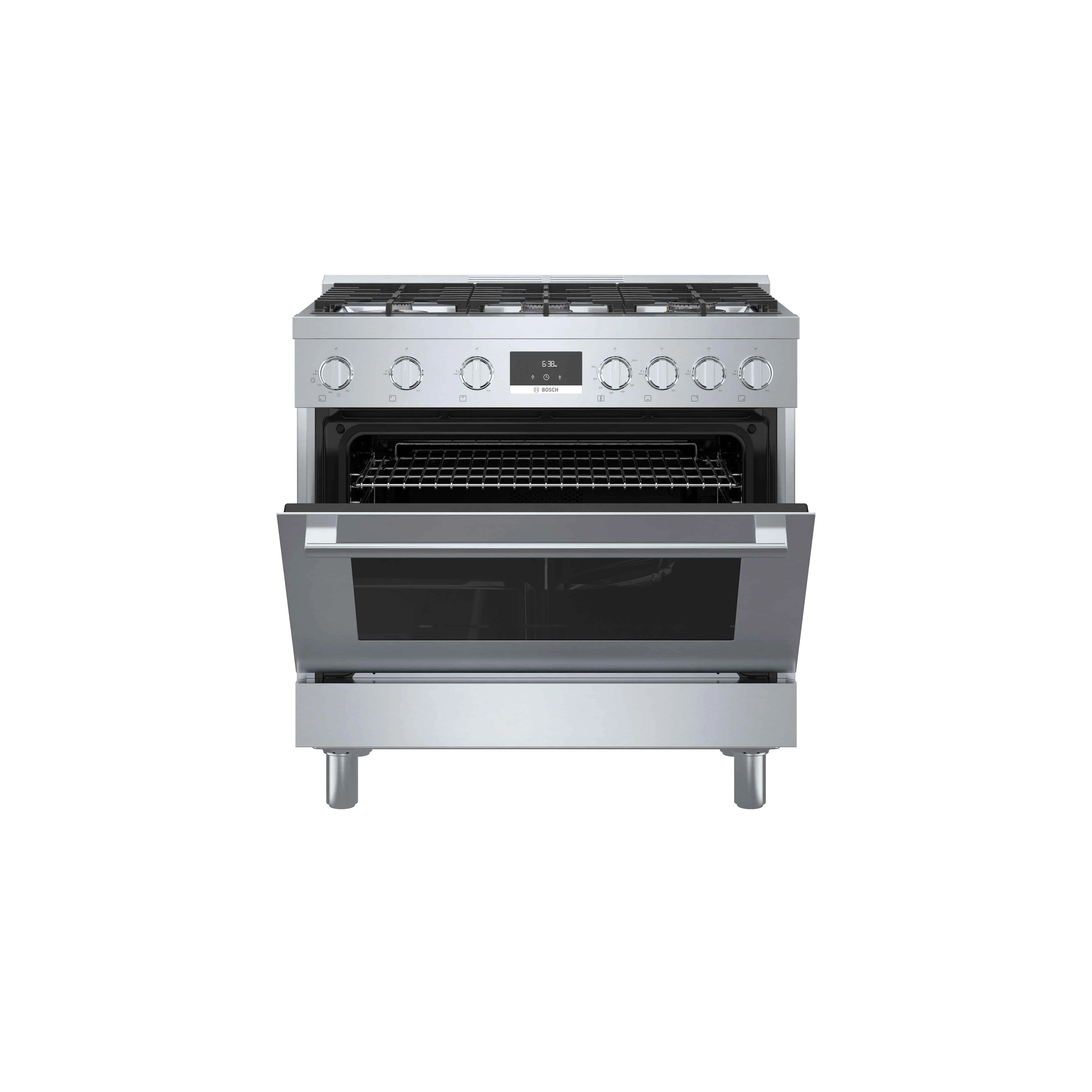 Bosch 36" Industrial Style Gas Range Stainless Steel - HGS8655UC - Image 3