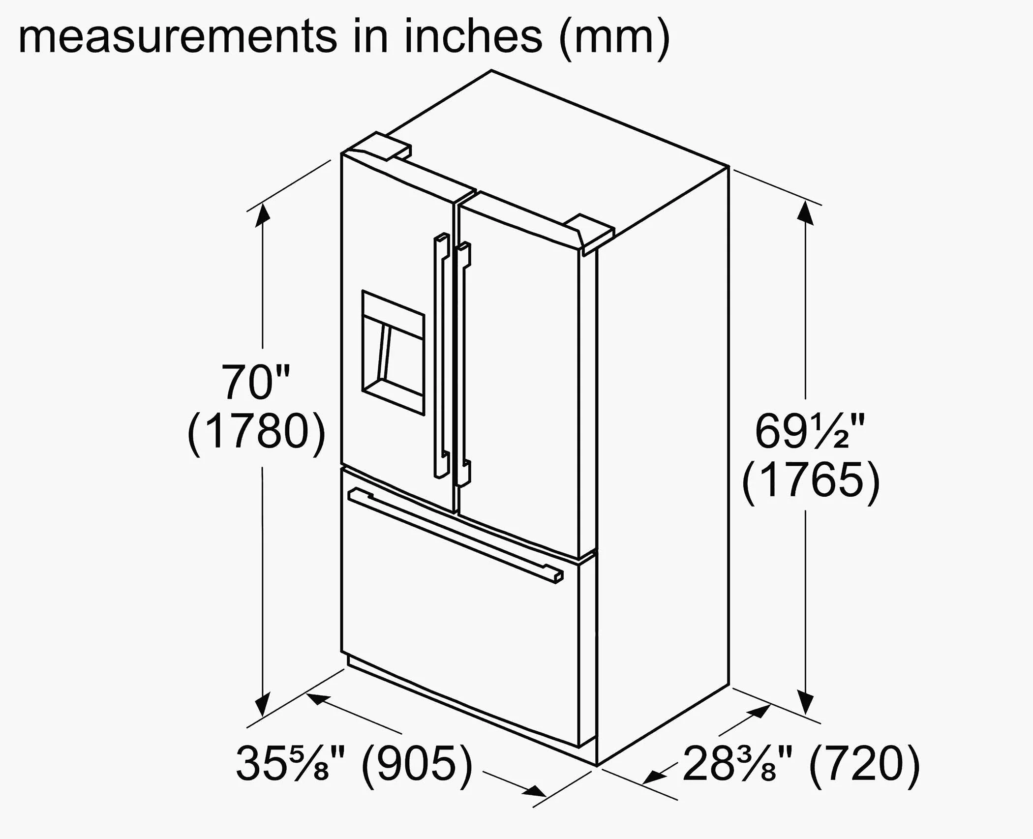 Bosch 36" 26 Cu. Ft. Stainless Steel French Door Refrigerator - B36FD50SNS - Image 9