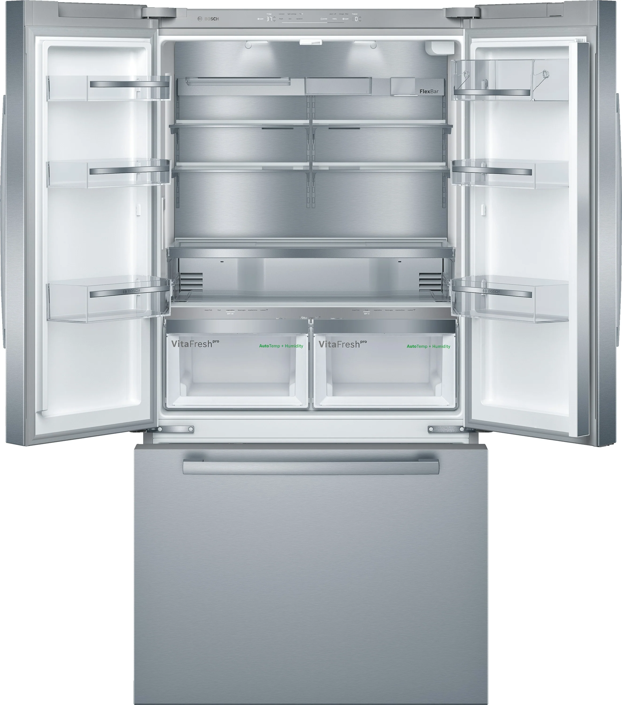 Bosch 800 Series 36" 20.8 Cu. Ft. Stainless Steel Counter-Depth French Door Refrigerator - B36CT80SNS - Image 2