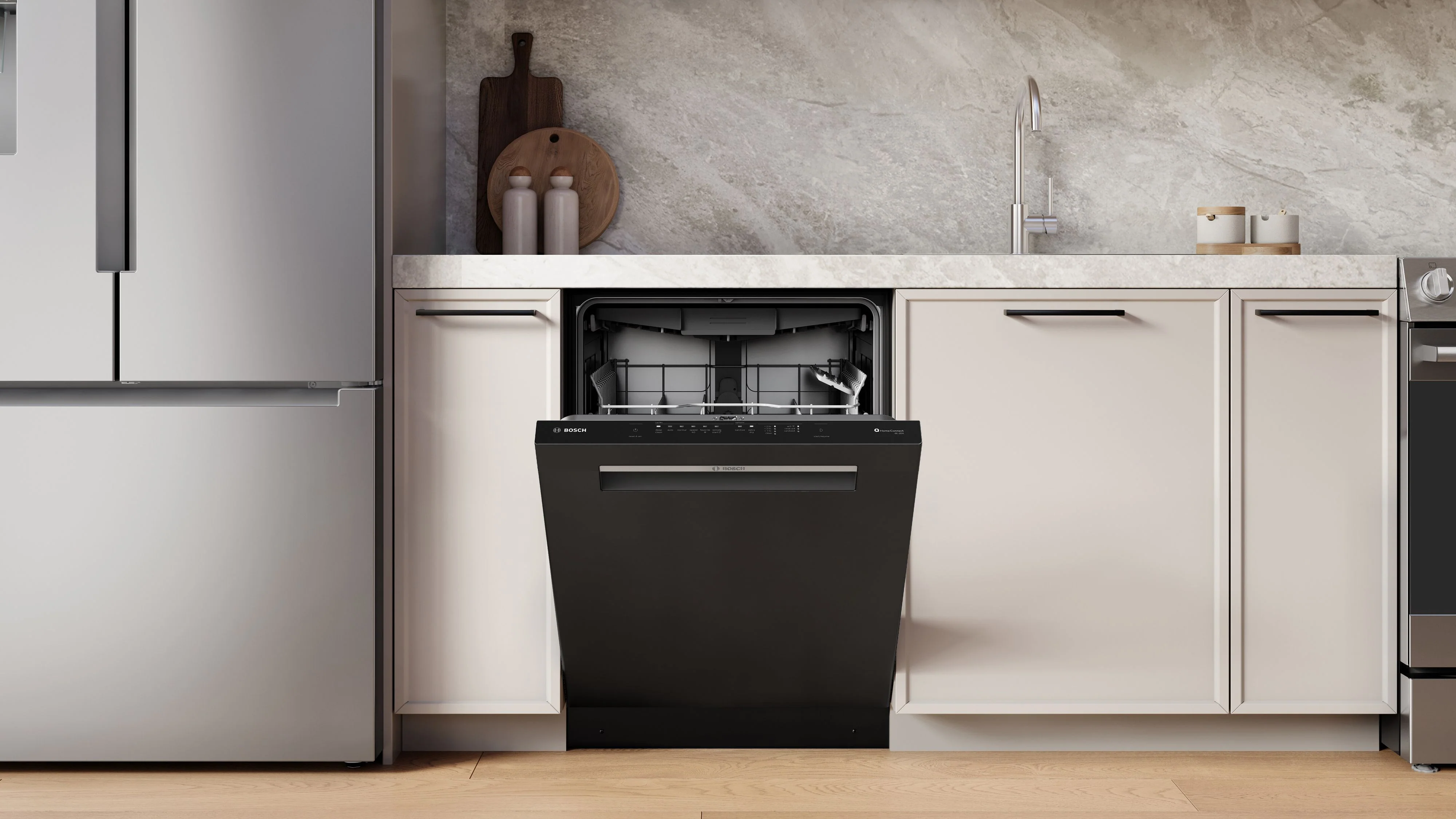 Bosch Black 300 Series 24" Dishwasher with Pocket Handle - SHP53EM6N - Image 2