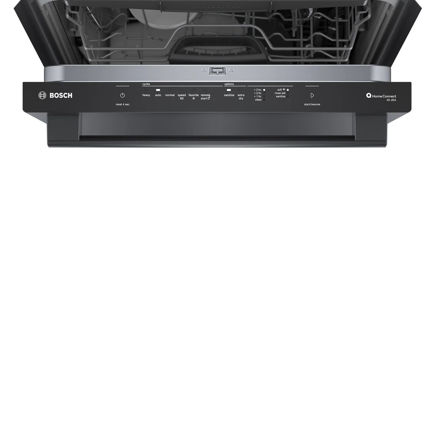 Bosch Black Stainless Steel Anti Fingerprint 24" Smart Dishwasher with Home Connect, Third Rack - SHX5AEM4N - Image 3
