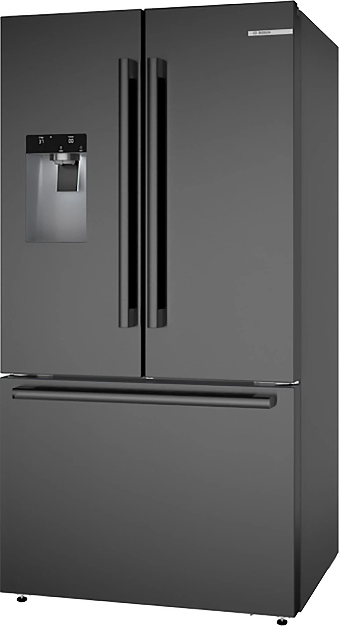 Bosch 500 Series 36" 26 Cu. Ft. Fingerprint Resistant Brushed Black Steel French Door Refrigerator - B36FD52SNB - Image 6