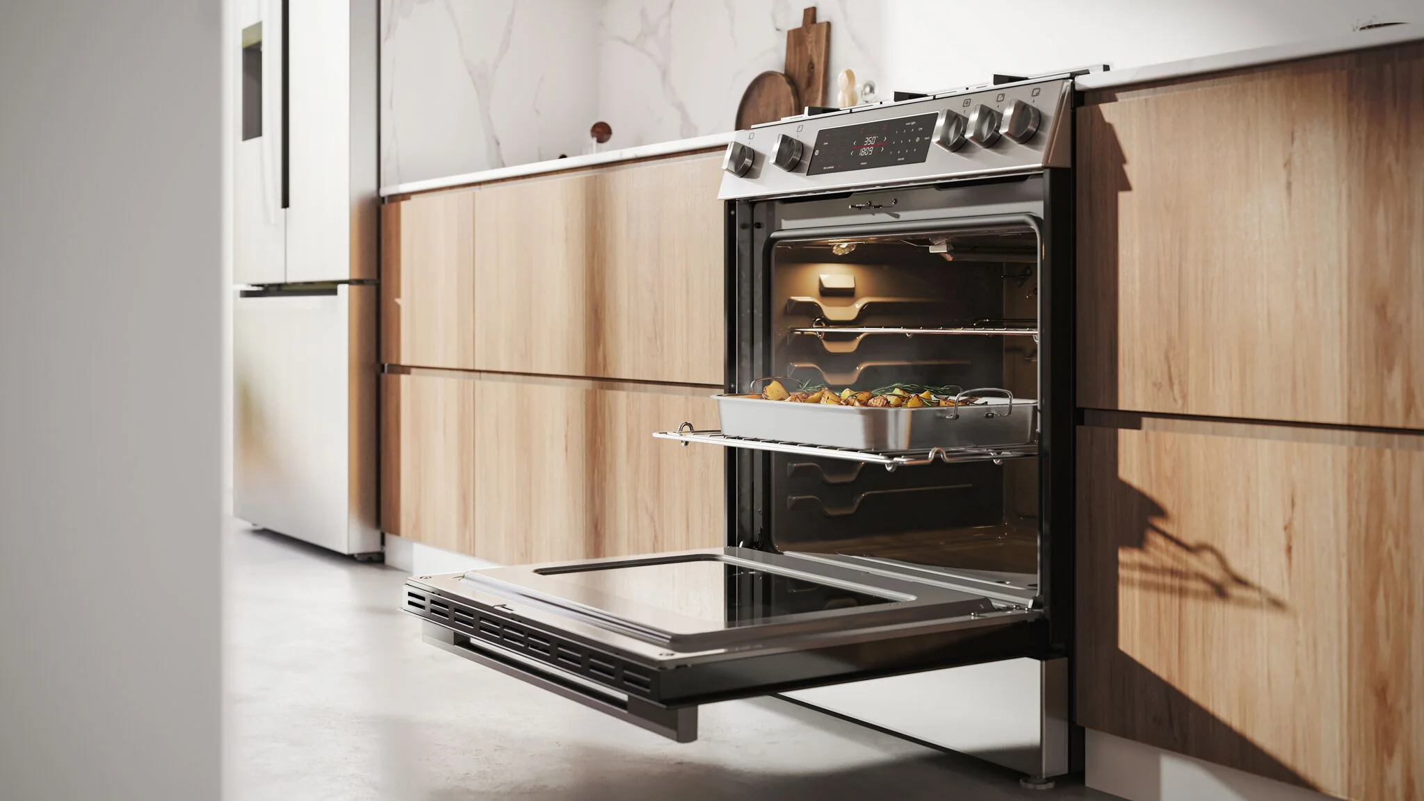 Bosch Stainless Steel 100 Series Slide-In Electric Range (5.8 Cu. Ft) - HEF1050MC - Image 8