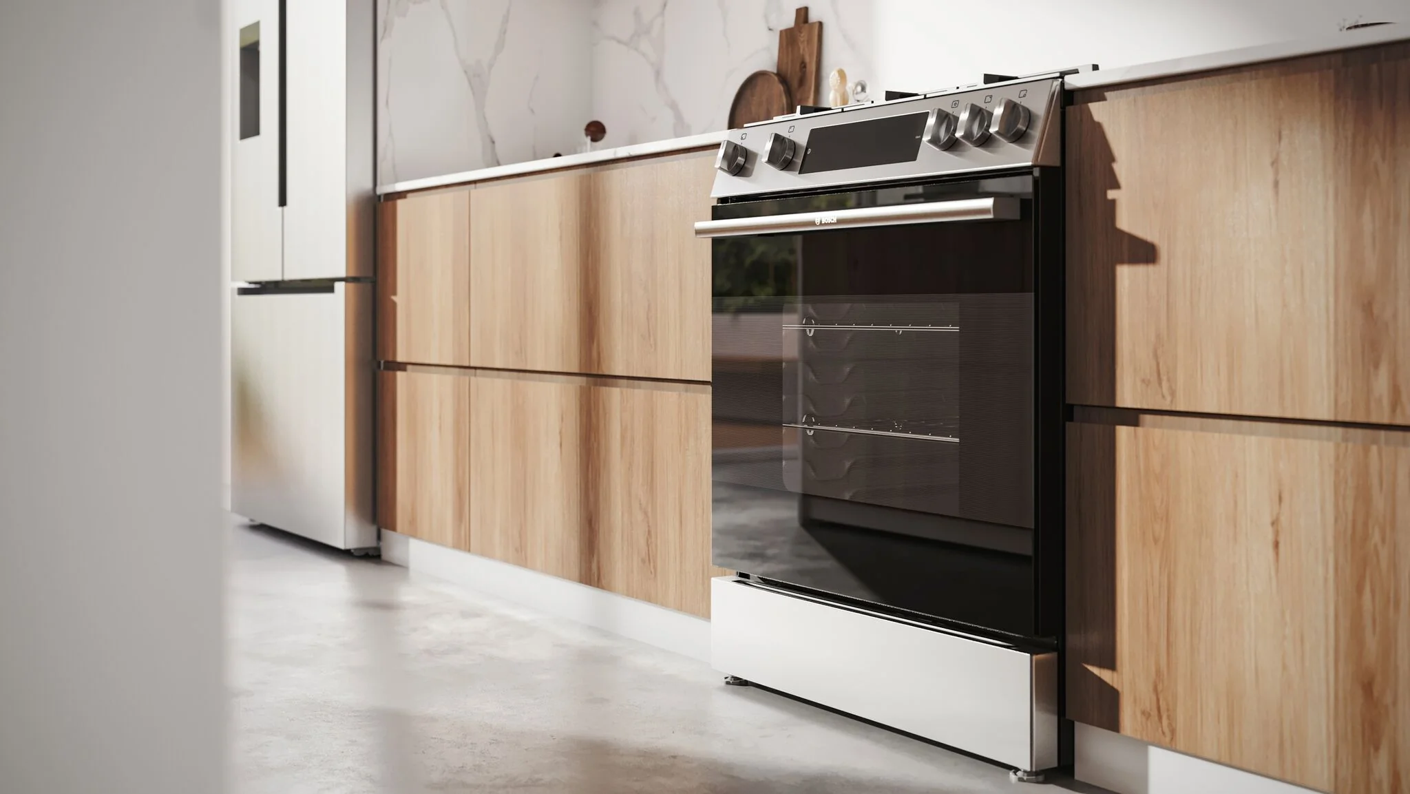 Bosch Stainless Steel 100 Series Slide-In Gas Range (5.8 Cu. Ft) - HGF1050MUC - Image 8