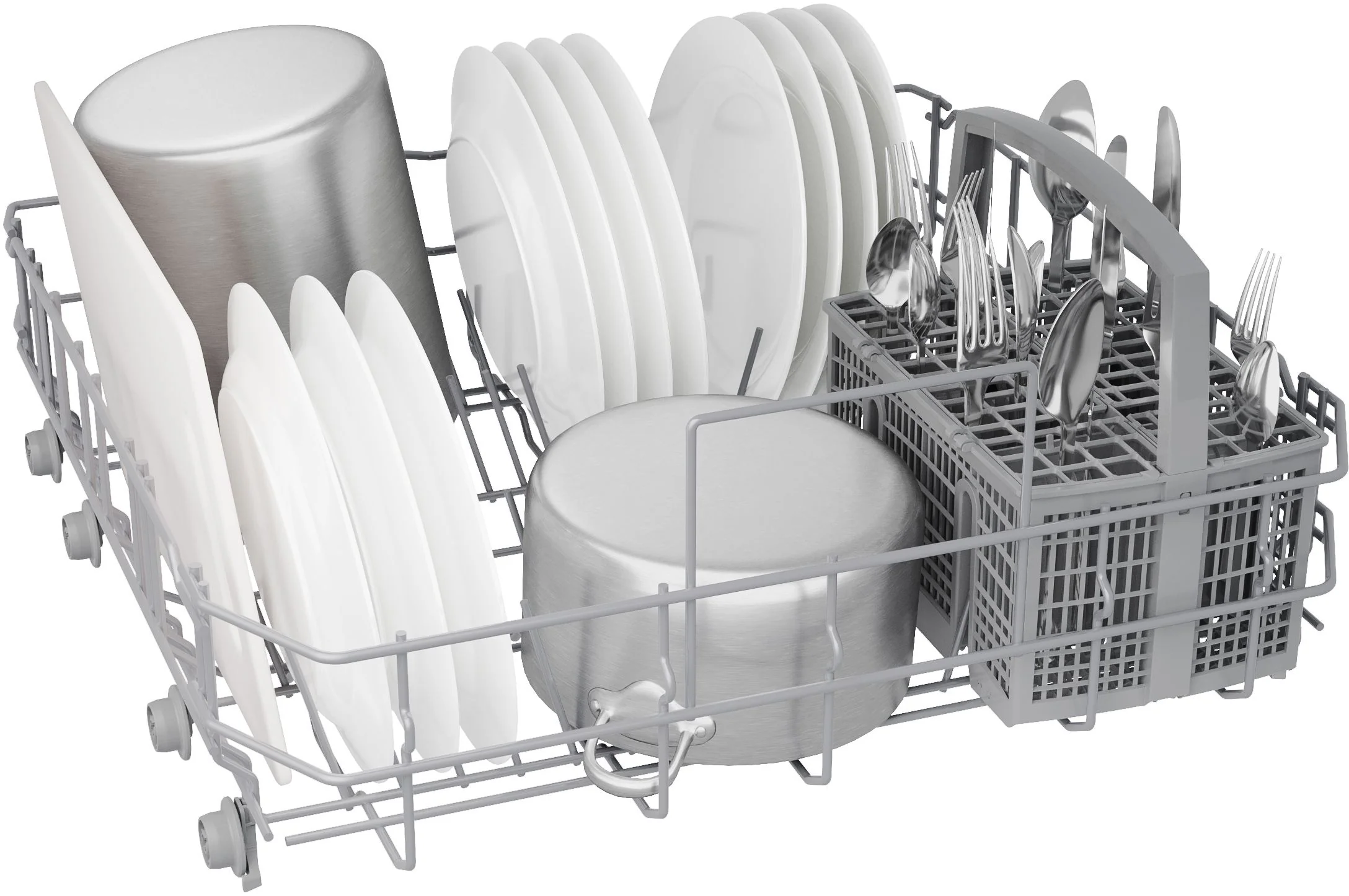 Bosch White 100 Series 24" Dishwasher with Recessed Handle - SHE2ADF2N - Image 5