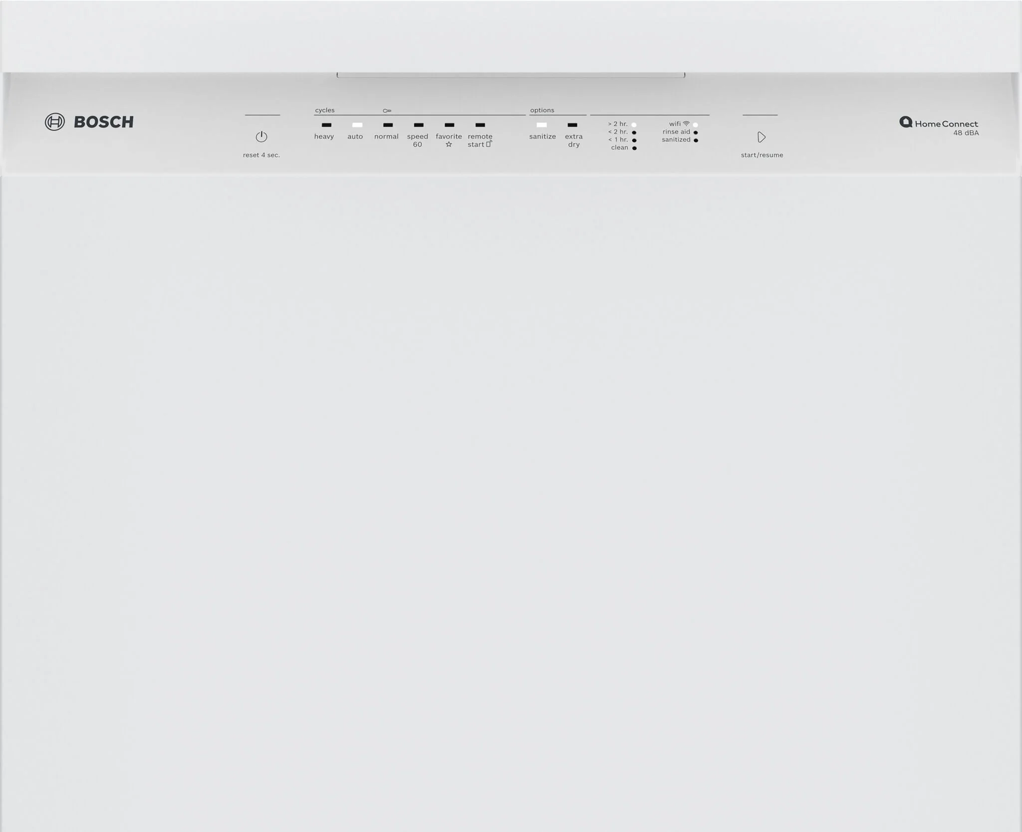 Bosch White 100 Series Built-In Dishwasher with Home Connect (48 dBA) - SHE41CM2N - Image 4