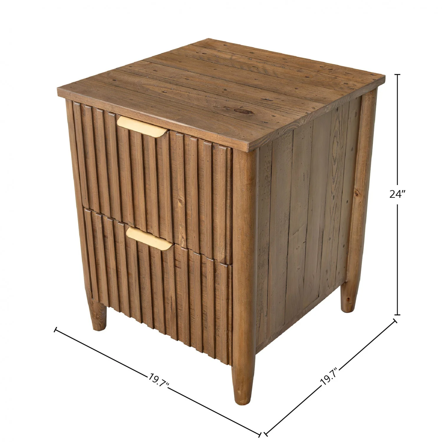 Branswell 2 Drawer Night Table - Brown - Image 3
