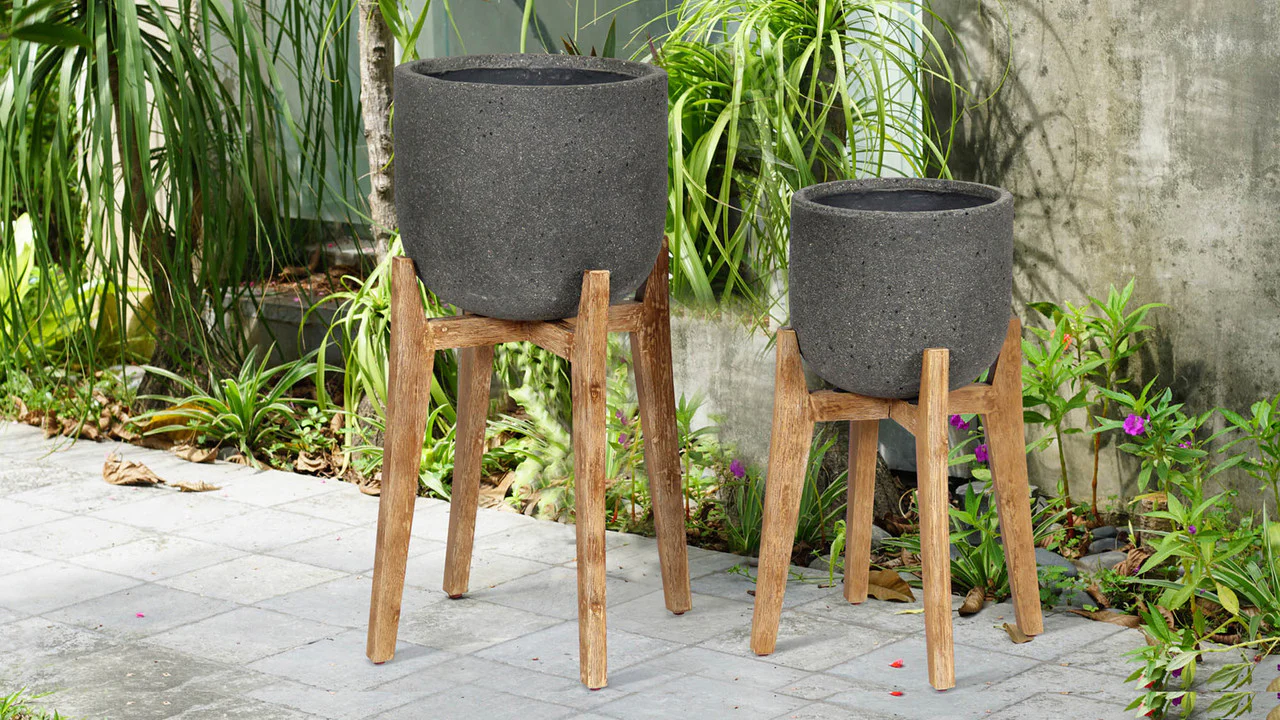 Bredgade VI Indoor/Outdoor Planter - Grey Stone - Image 2