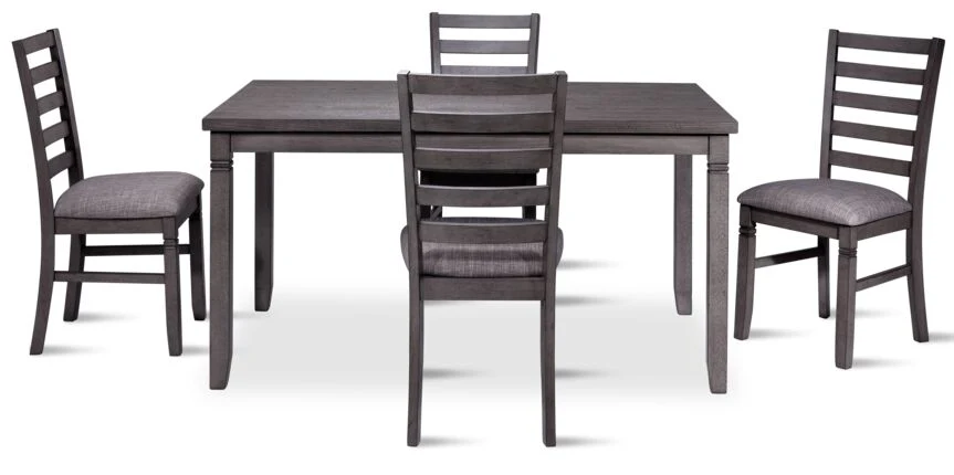 Breeze 5-Piece Dining Set - Dark Grey - Image 2