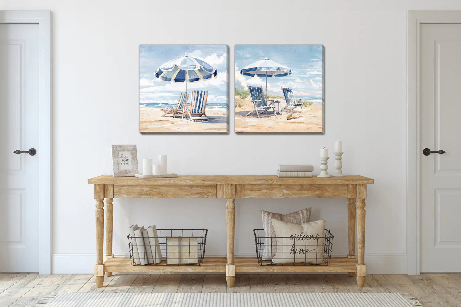 Breezy Escape II Wall Art - Blue/White - 24 X 24 - Image 2