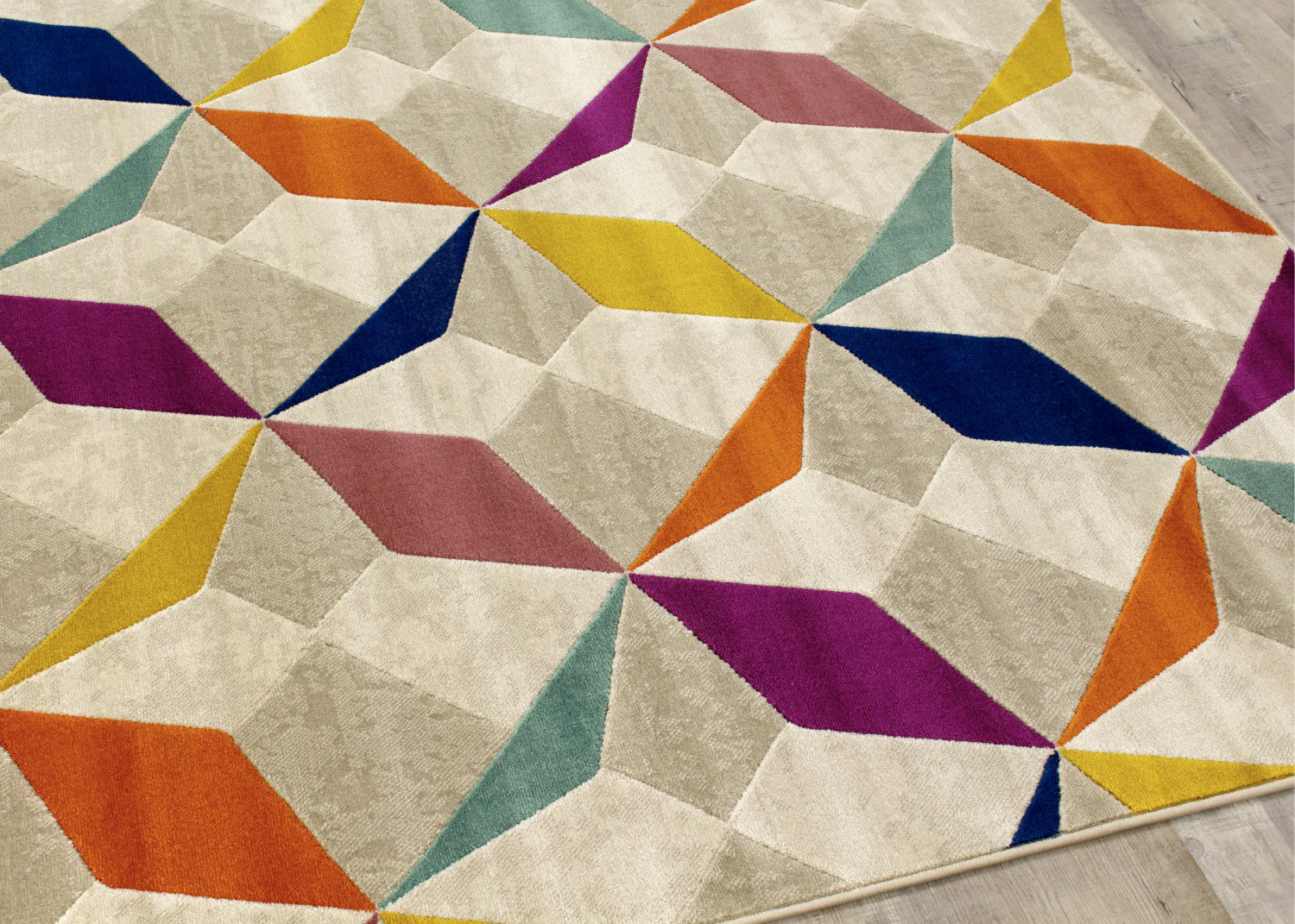 Brille Diamond Checkerboard Area Rug- 5' X 8' - Multi-Colour - Image 4