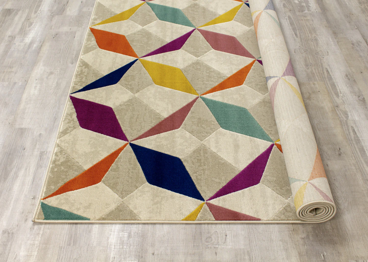 Brille Diamond Checkerboard Area Rug- 5' X 8' - Multi-Colour - Image 7