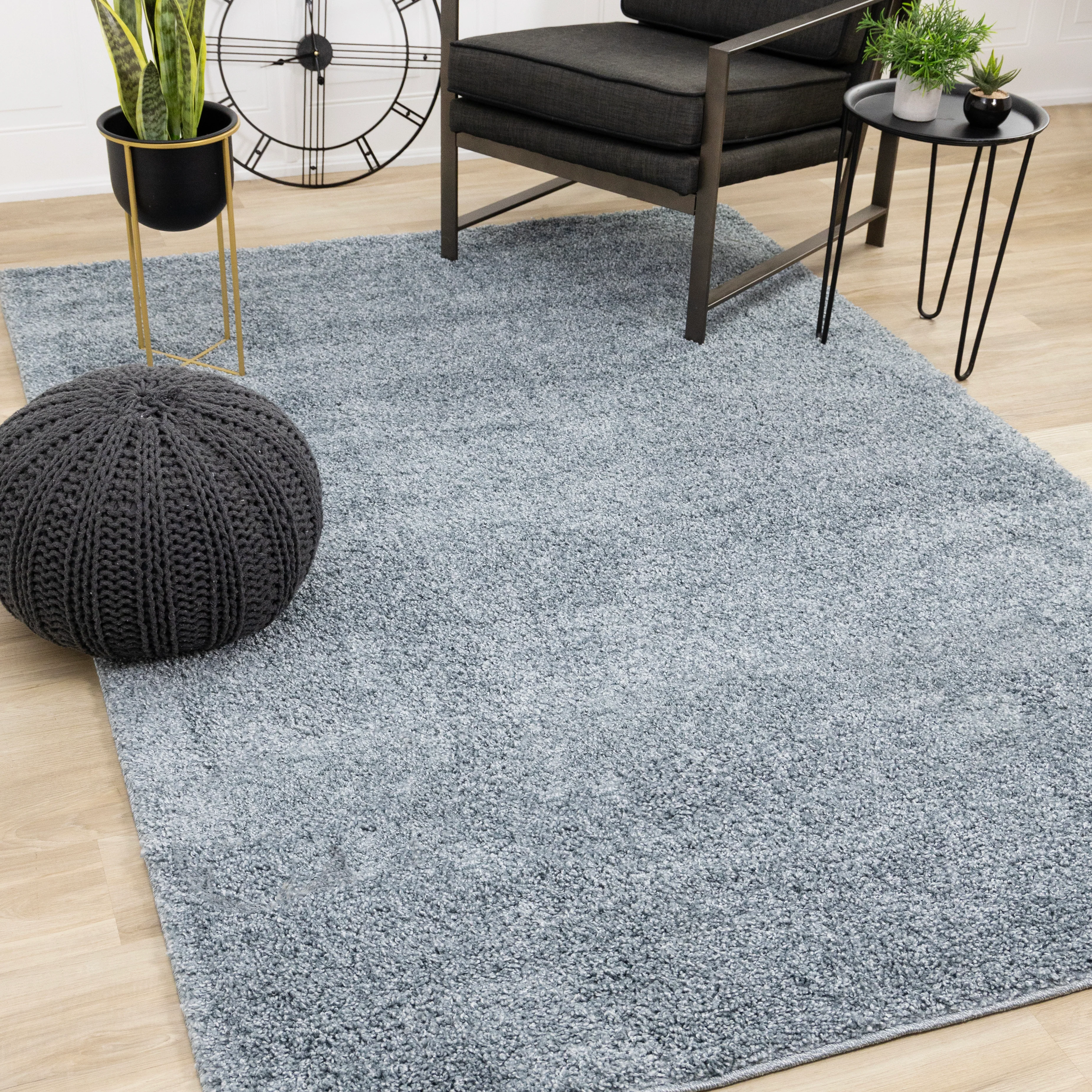 Brio 6'7" x 9'10" Shag Area Rug - Blue - Image 2