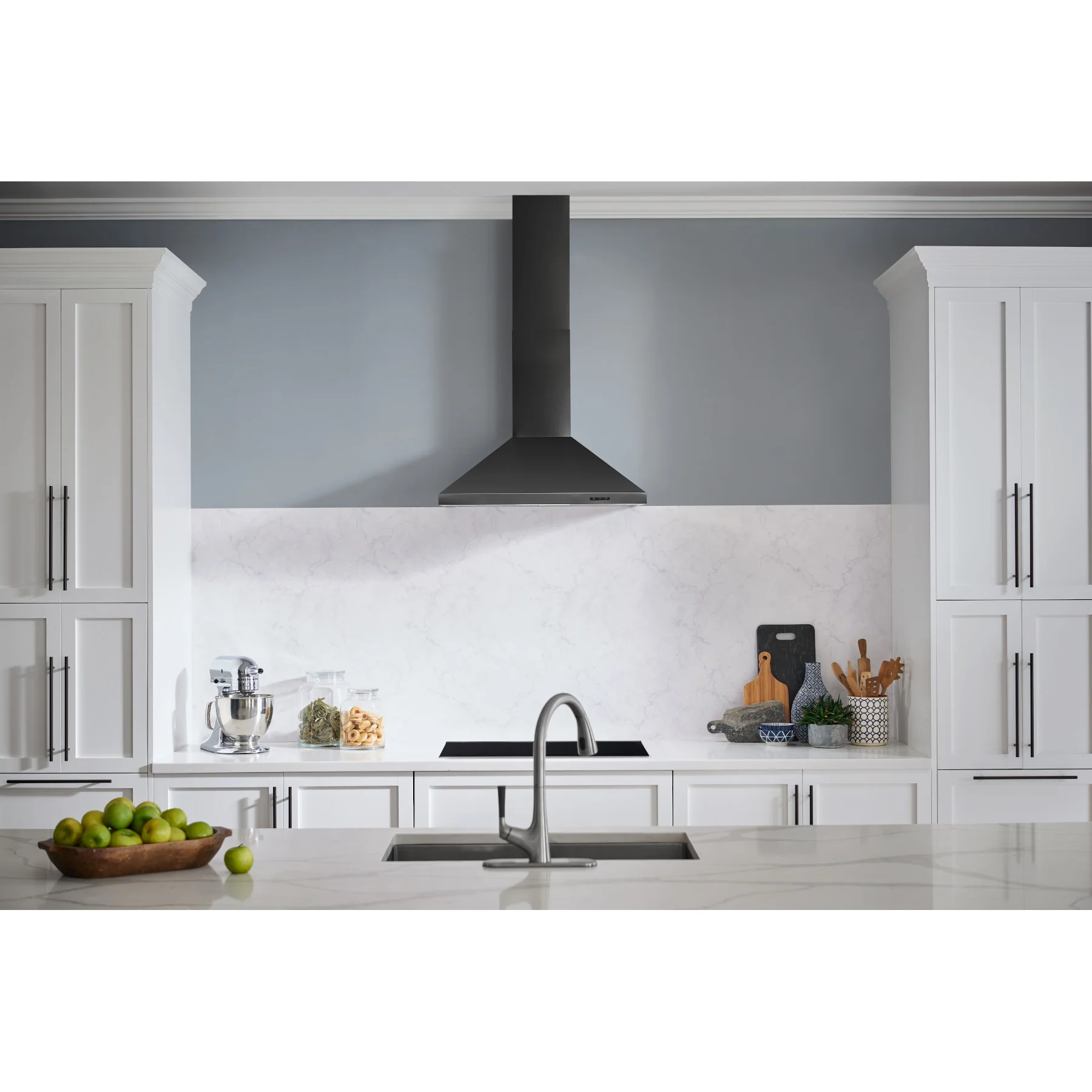 Broan Black Stainless Steel 30" 460 Max CFM Pyramidal Chimney Range Hood - EW4830BLS - Image 2