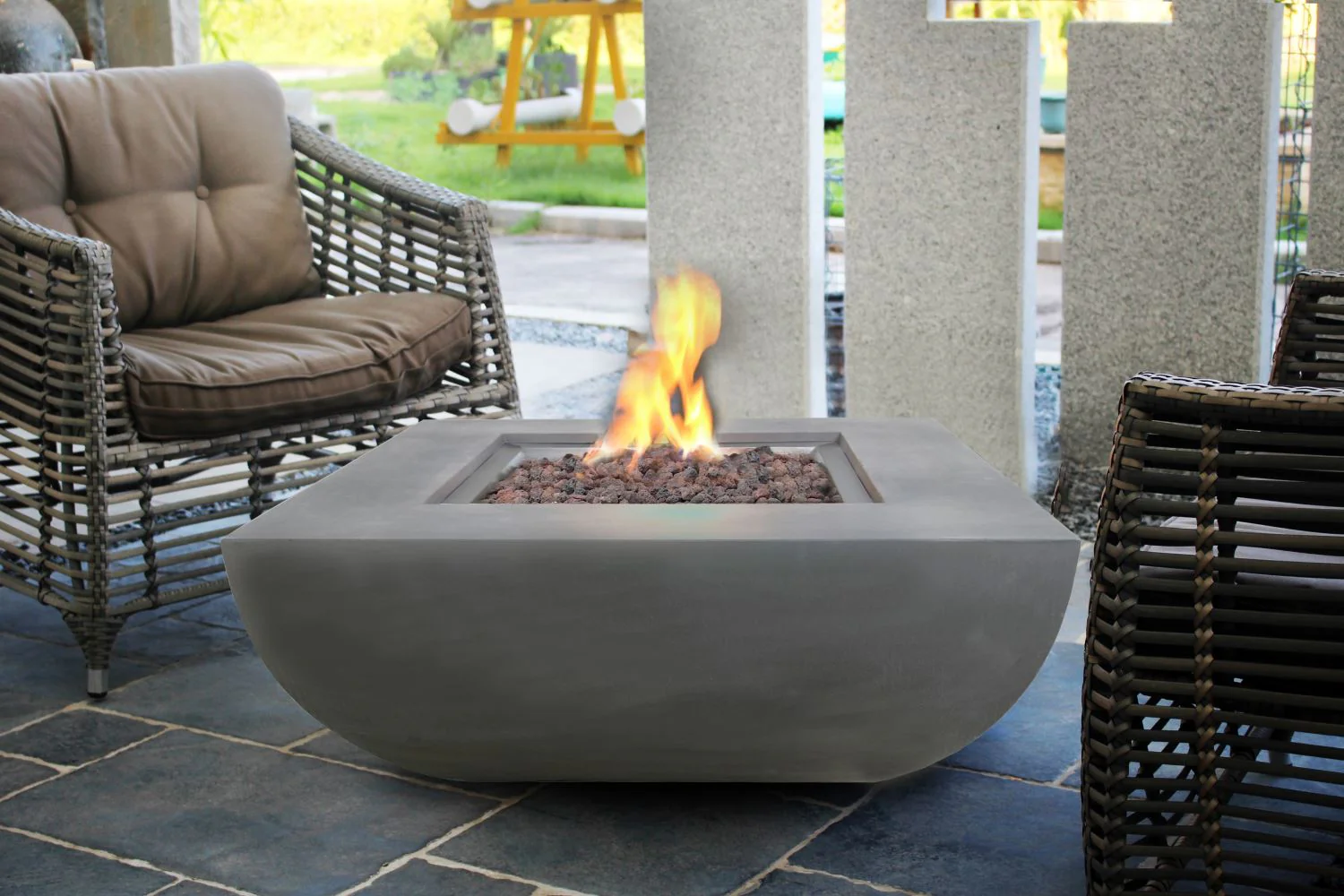 Bromo Concrete Lava Stone Fire Pit (Modeno) – Propane - Image 6