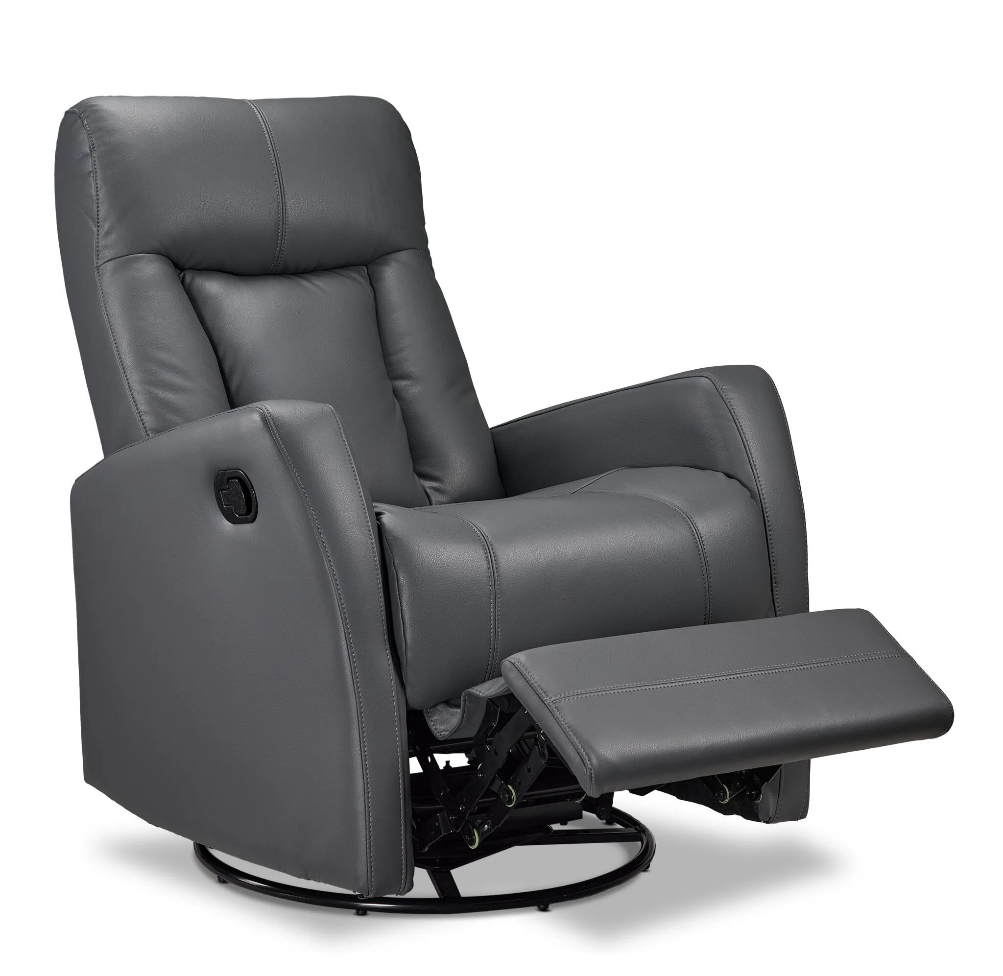 Bronco Swivel Glider Recliner - Dark Grey - Image 3
