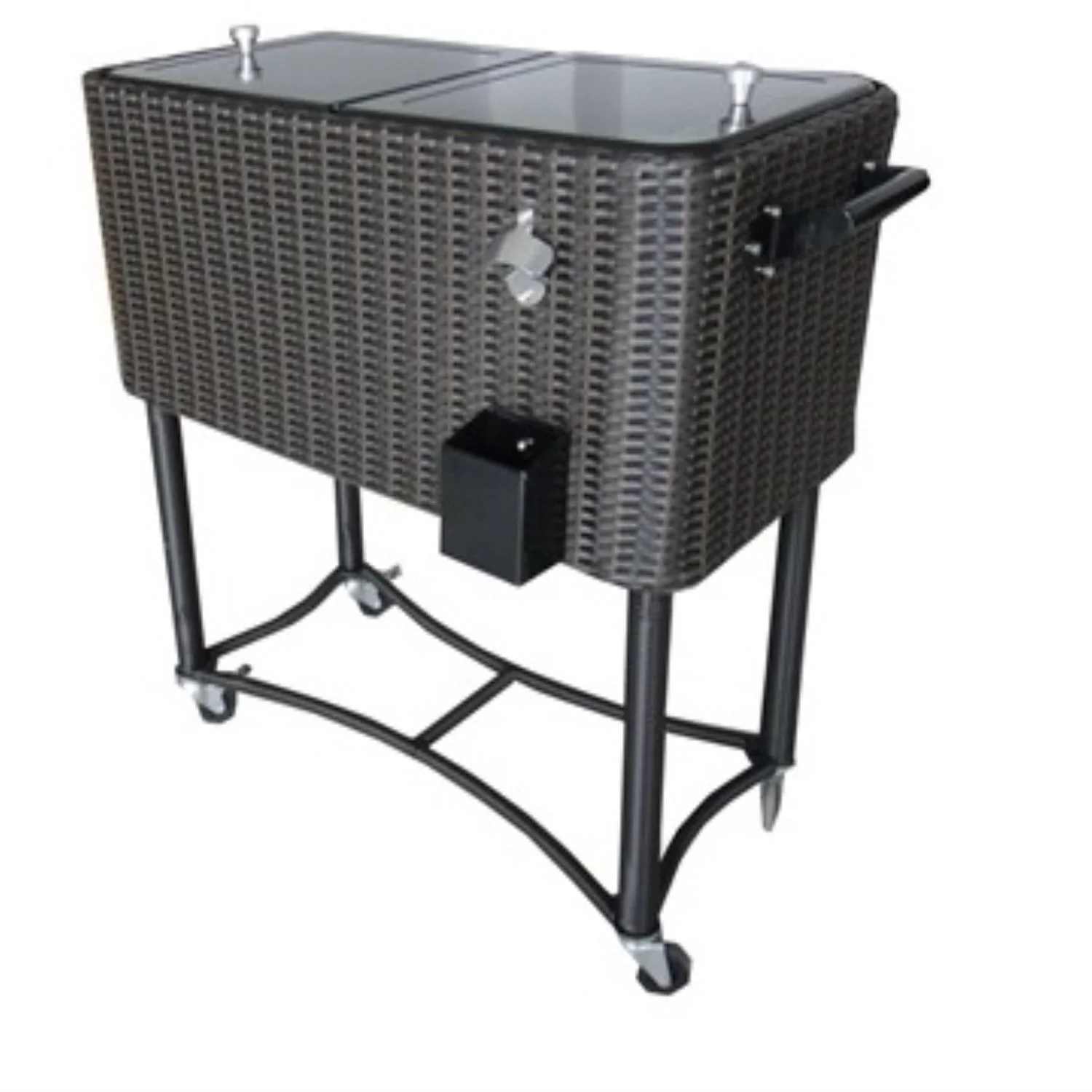 Bui Viem 80QT Rolling Wicker Patio Cooler - Image 2