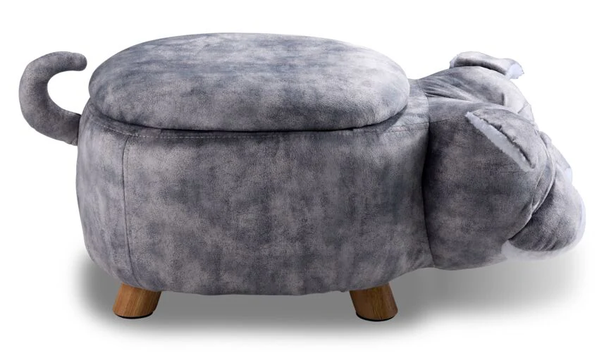 Bulldog Storage Ottoman - Grey - Image 2