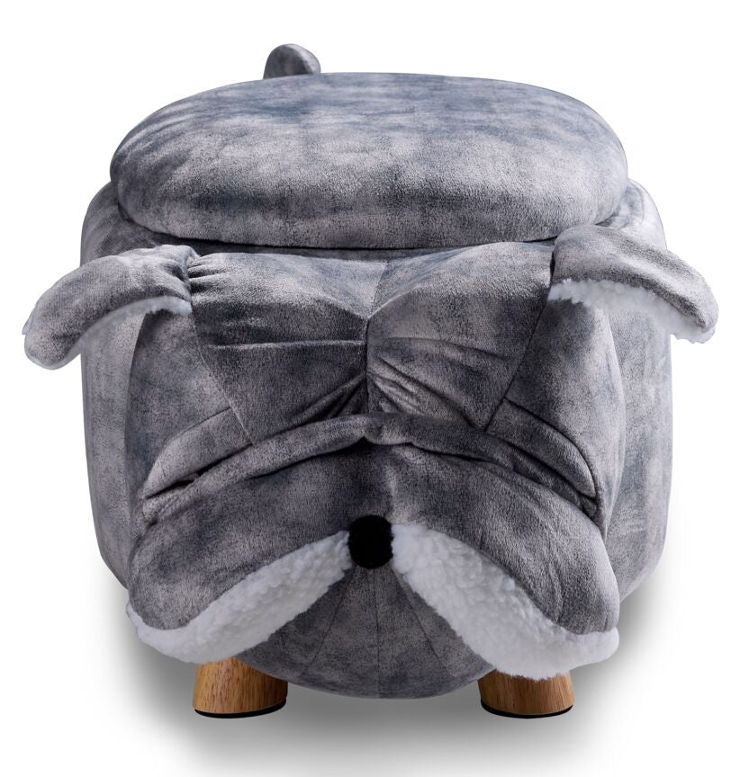 Bulldog Storage Ottoman - Grey - Image 3