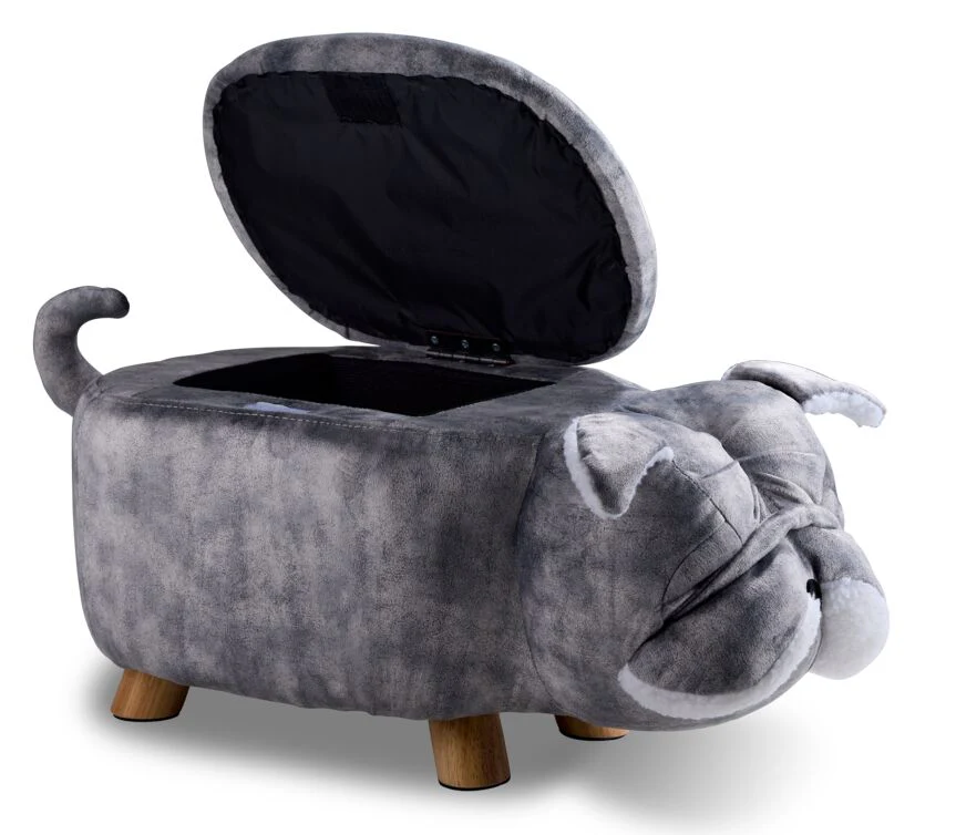 Bulldog Storage Ottoman - Grey - Image 4