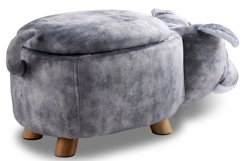 Bulldog Storage Ottoman - Grey - Image 6