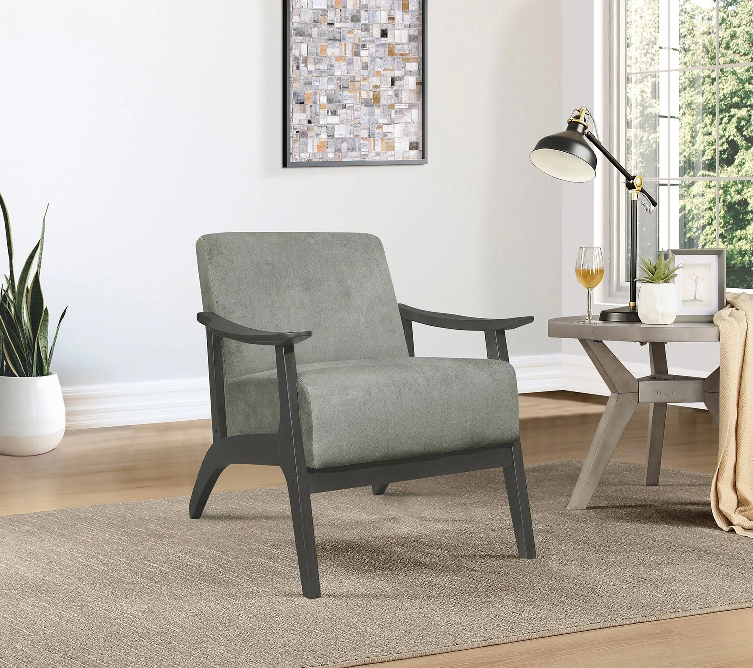 Byron Accent Chair - Grey - Image 2