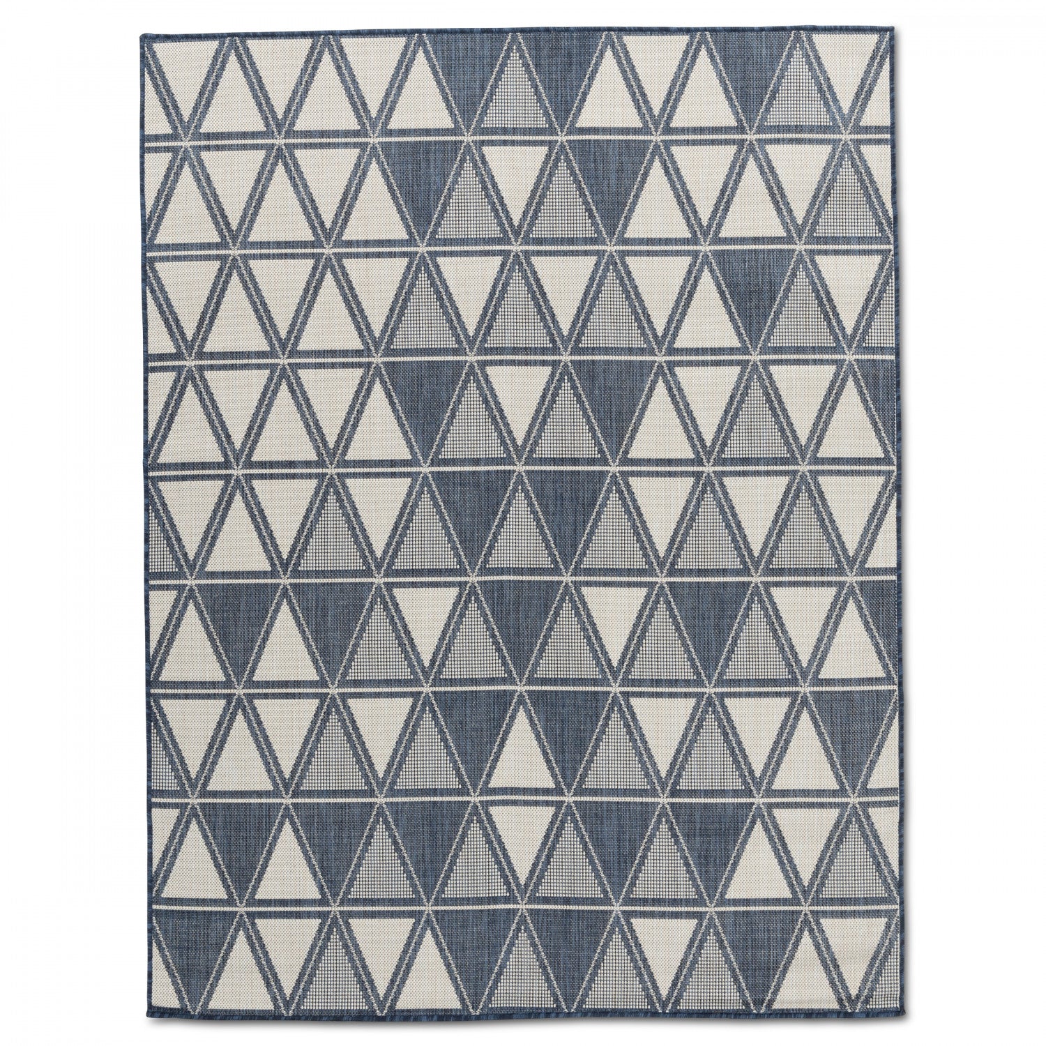 Cabana Triangles Indoor/Outdoor Rug - 8' x 10' - Blue