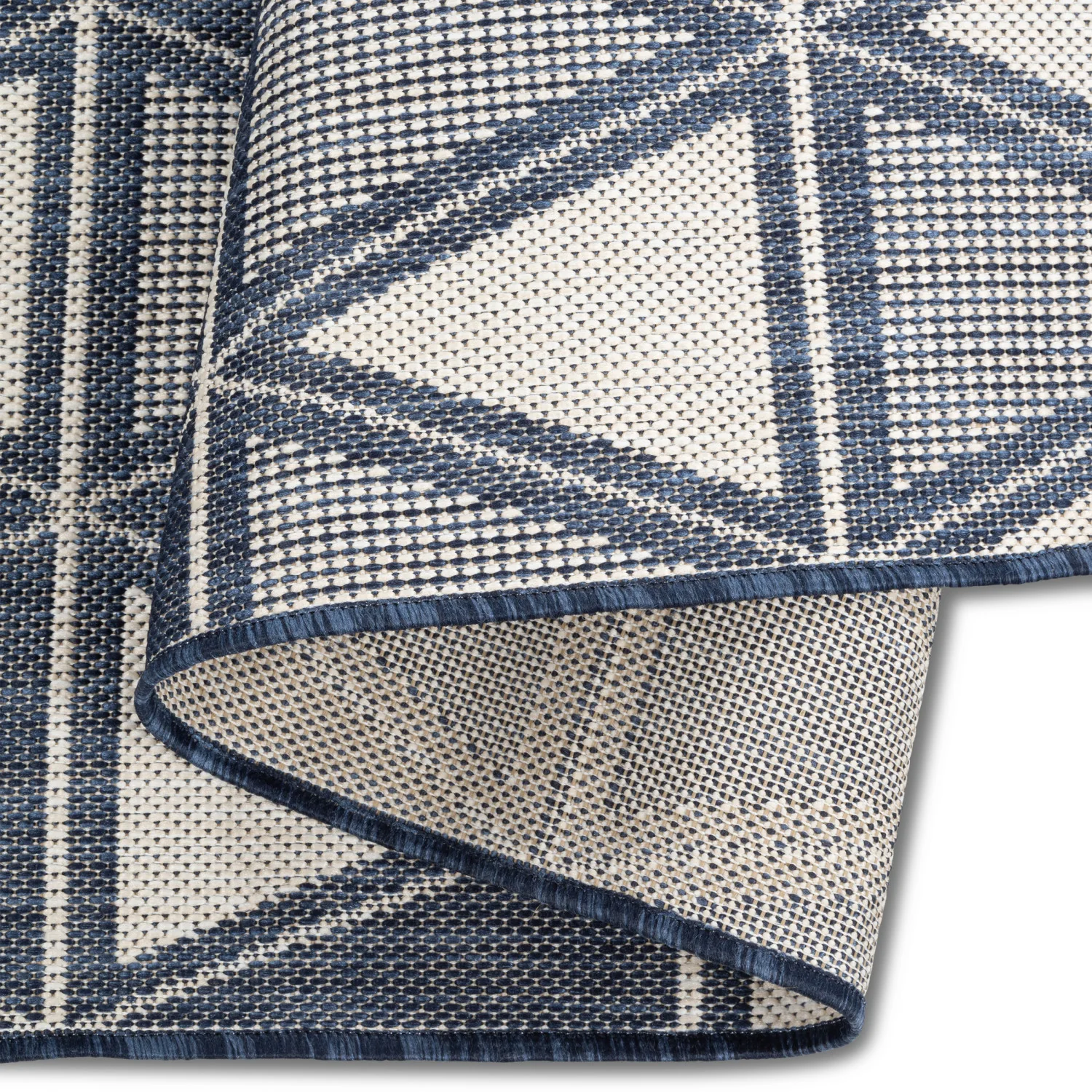 Cabana Triangles Indoor/Outdoor Rug - 8' x 10' - Blue - Image 2