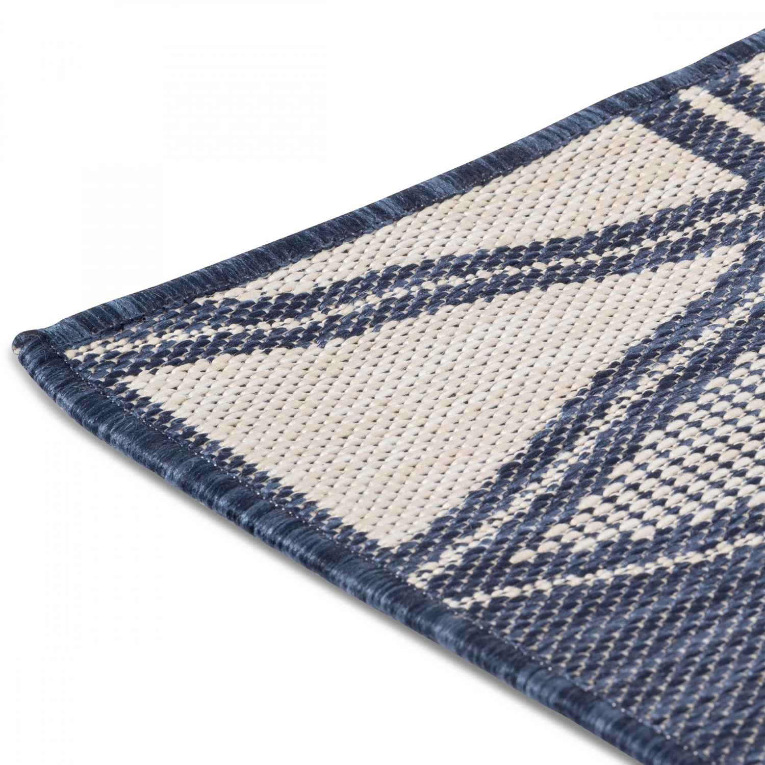 Cabana Triangles Indoor/Outdoor Rug - 8' x 10' - Blue - Image 4