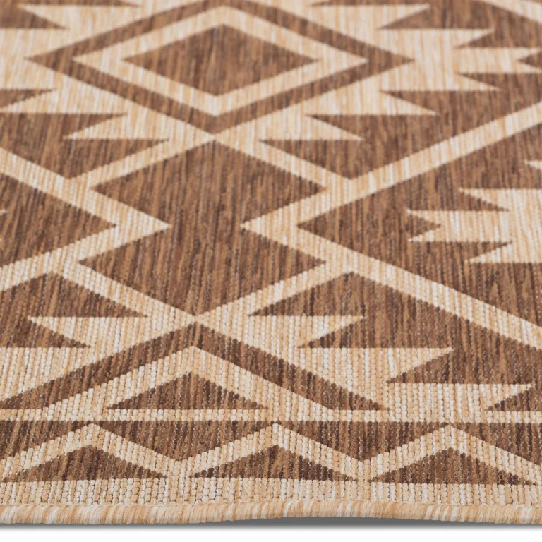 Cabana Tribal Indoor/Outdoor Rug - 6' x 9' - Brown - Image 2