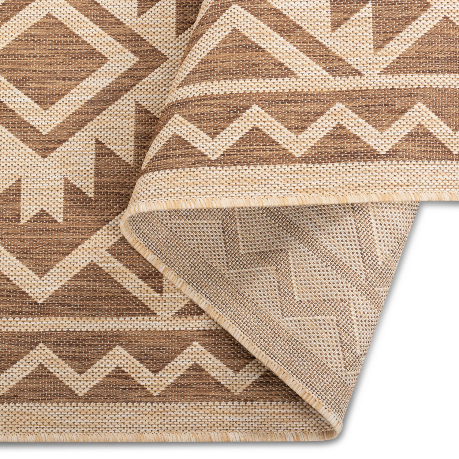 Cabana Tribal Indoor/Outdoor Rug - 6' x 9' - Brown - Image 4