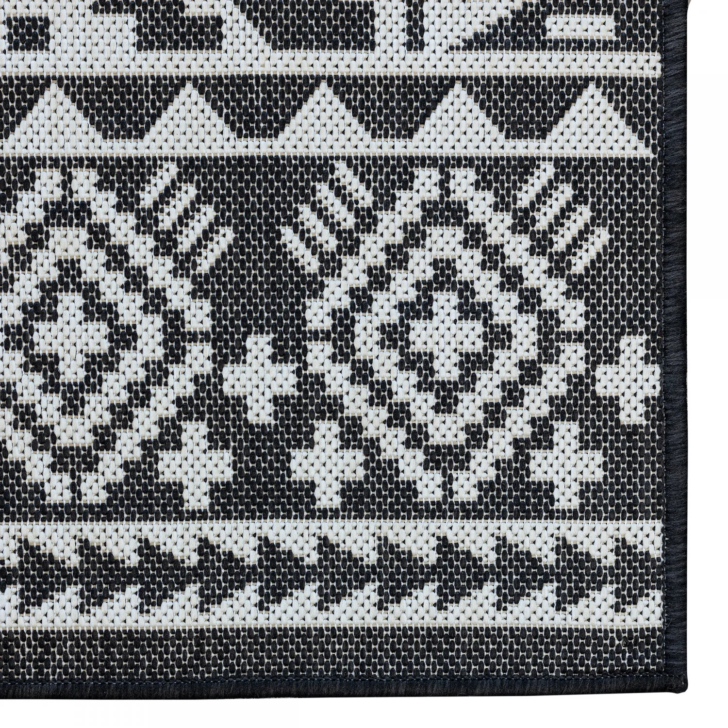 Cabana Tribal Indoor/Outdoor Rug - 8' x 10' - Black - Image 2