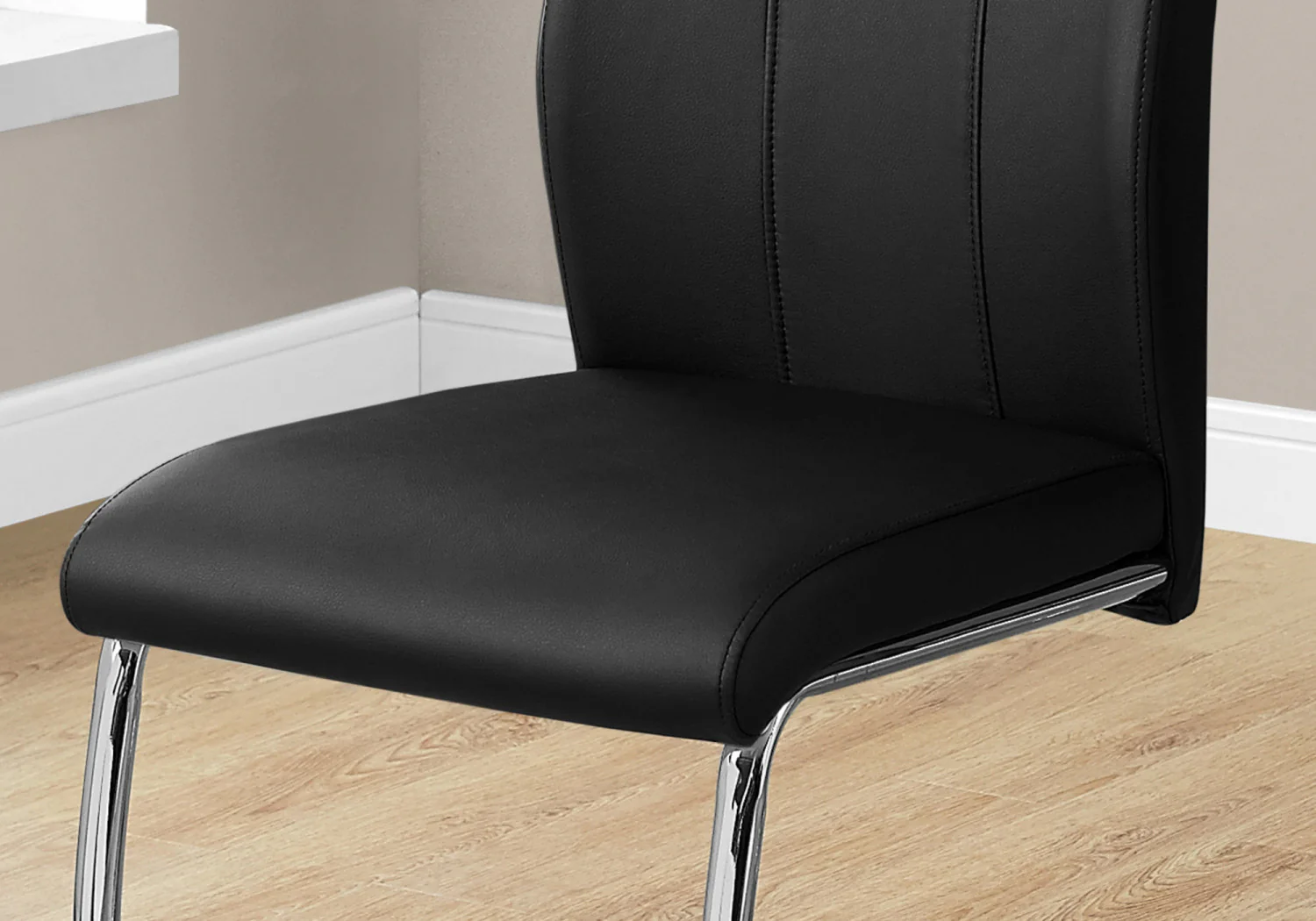 Cabot Dining Chair - Black/Chrome - Set Of Two - Image 4