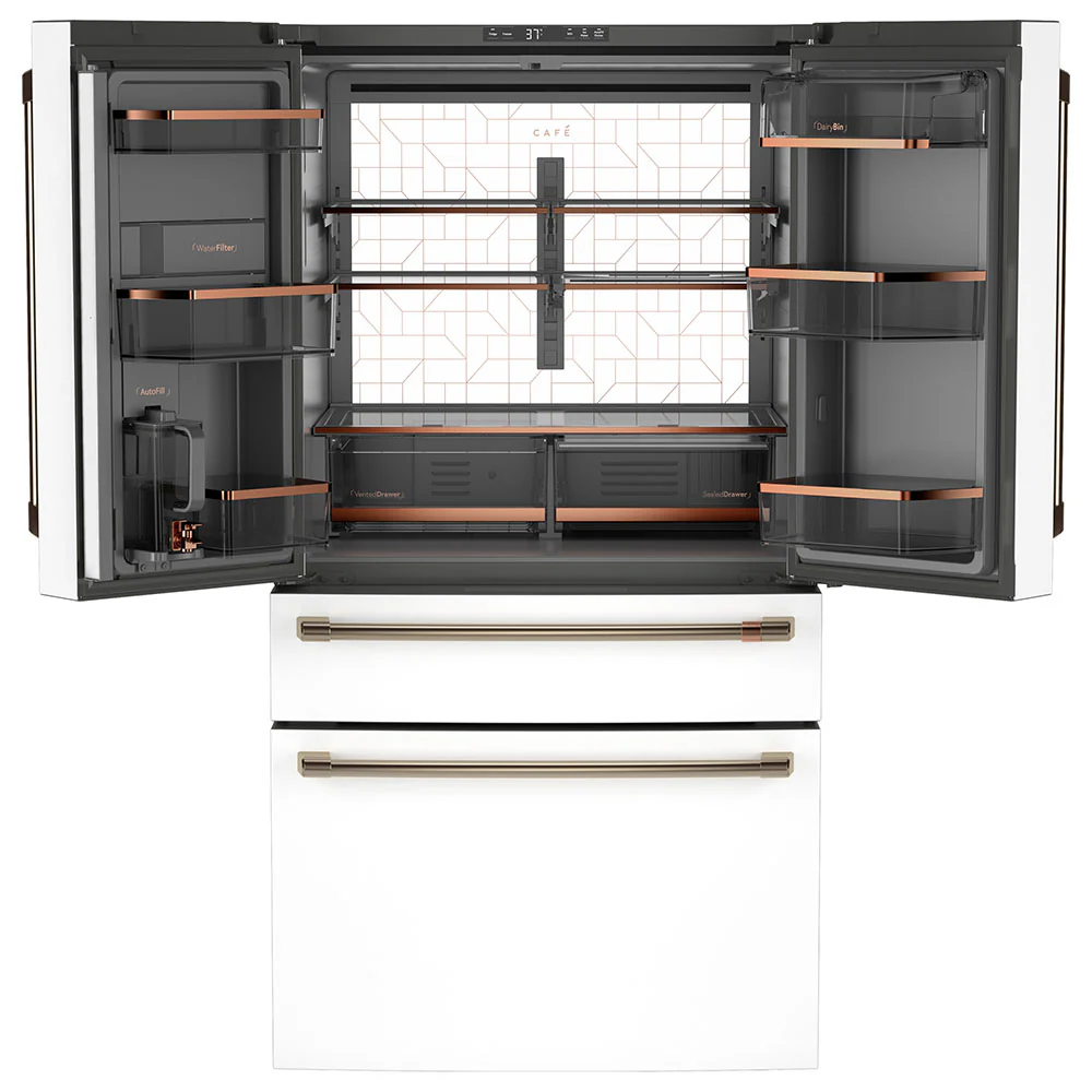 Café 36" 23.2 Cu. Ft. Matte White French-Door Refrigerator with Dual-Dispense AutoFill Pitcher – CJE23DP4WW2 - Image 6