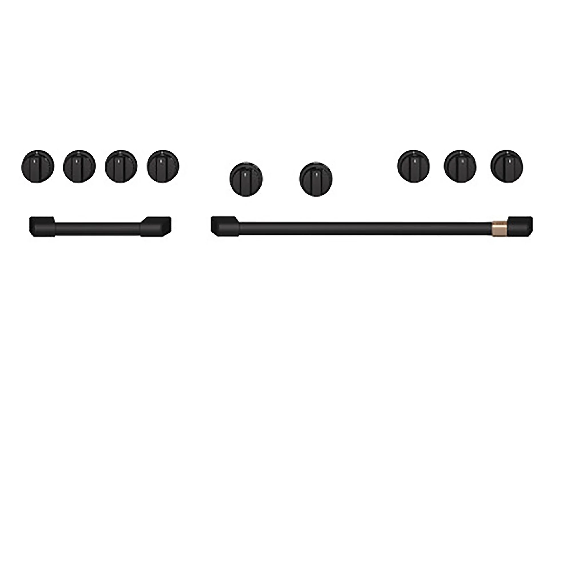 CafĂ© Black 48â Handle & Knob Set for Pro Range and Rangetop - CXPR8HKPTFB