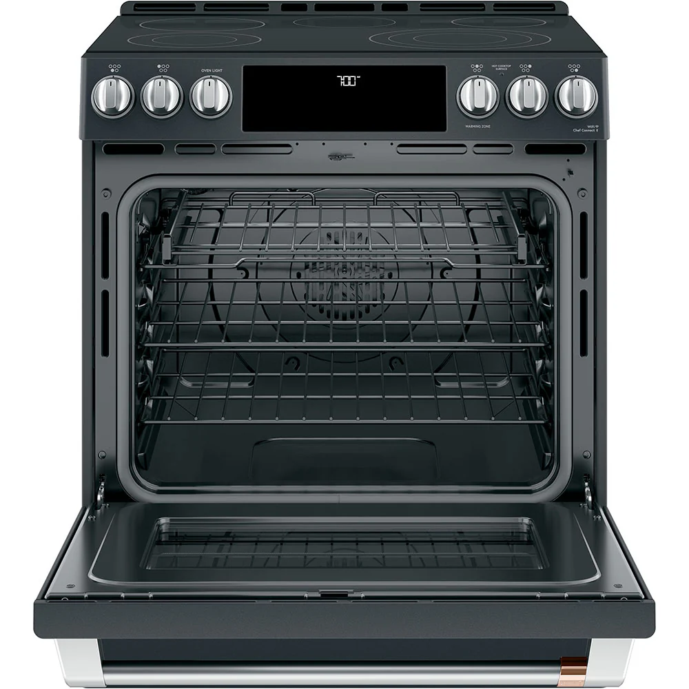 Café Matte Black 30" Electric Range with Built-in WiFi and No-Preheat Air Fry (5.7 Cu. Ft) - CCES700P3MD1 - Image 2