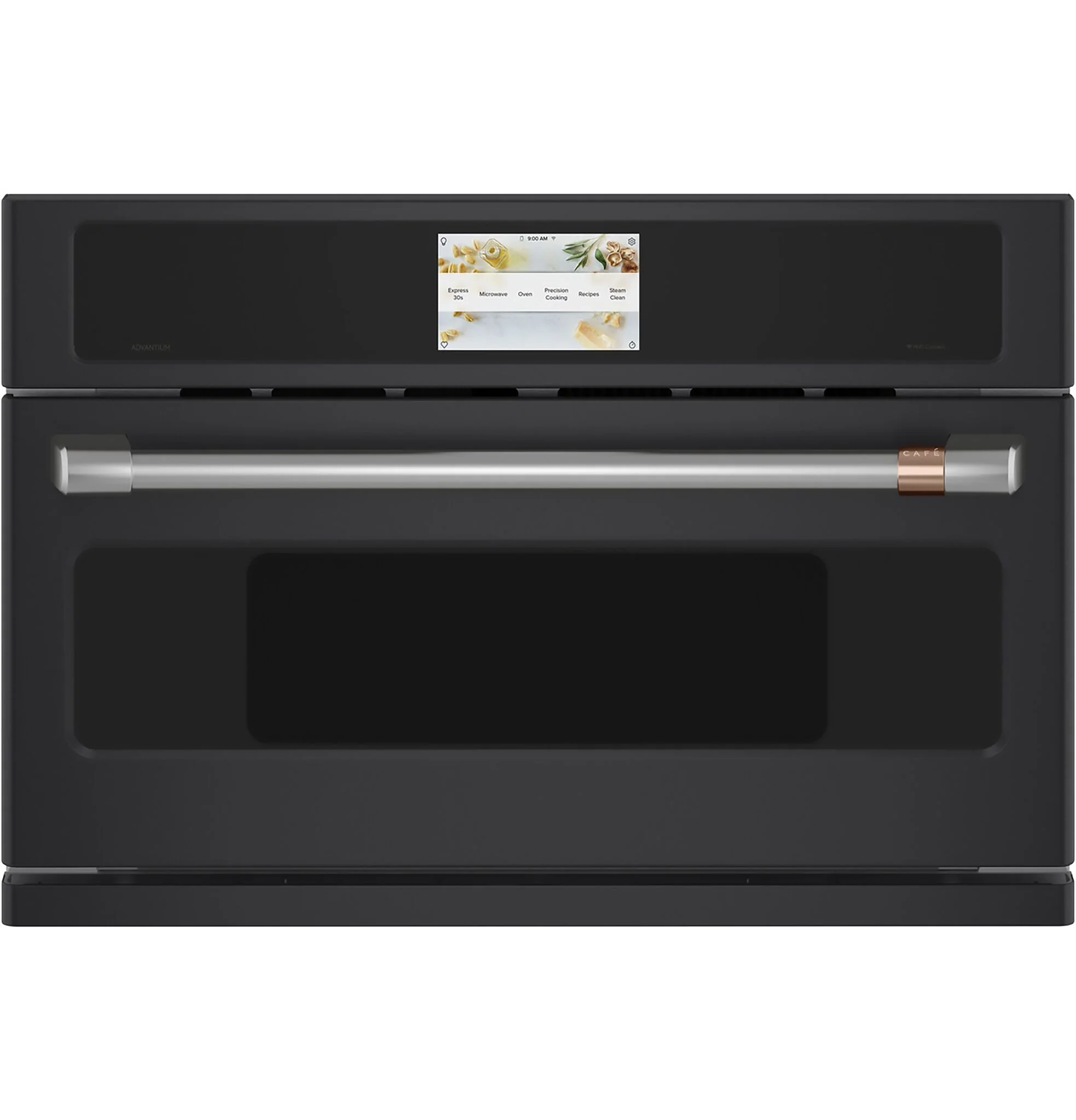 Café Matte Black 30'' Smart Five-in-One Wall Oven with 120V AdvantiumŸ Technology - CSB913P3VD1