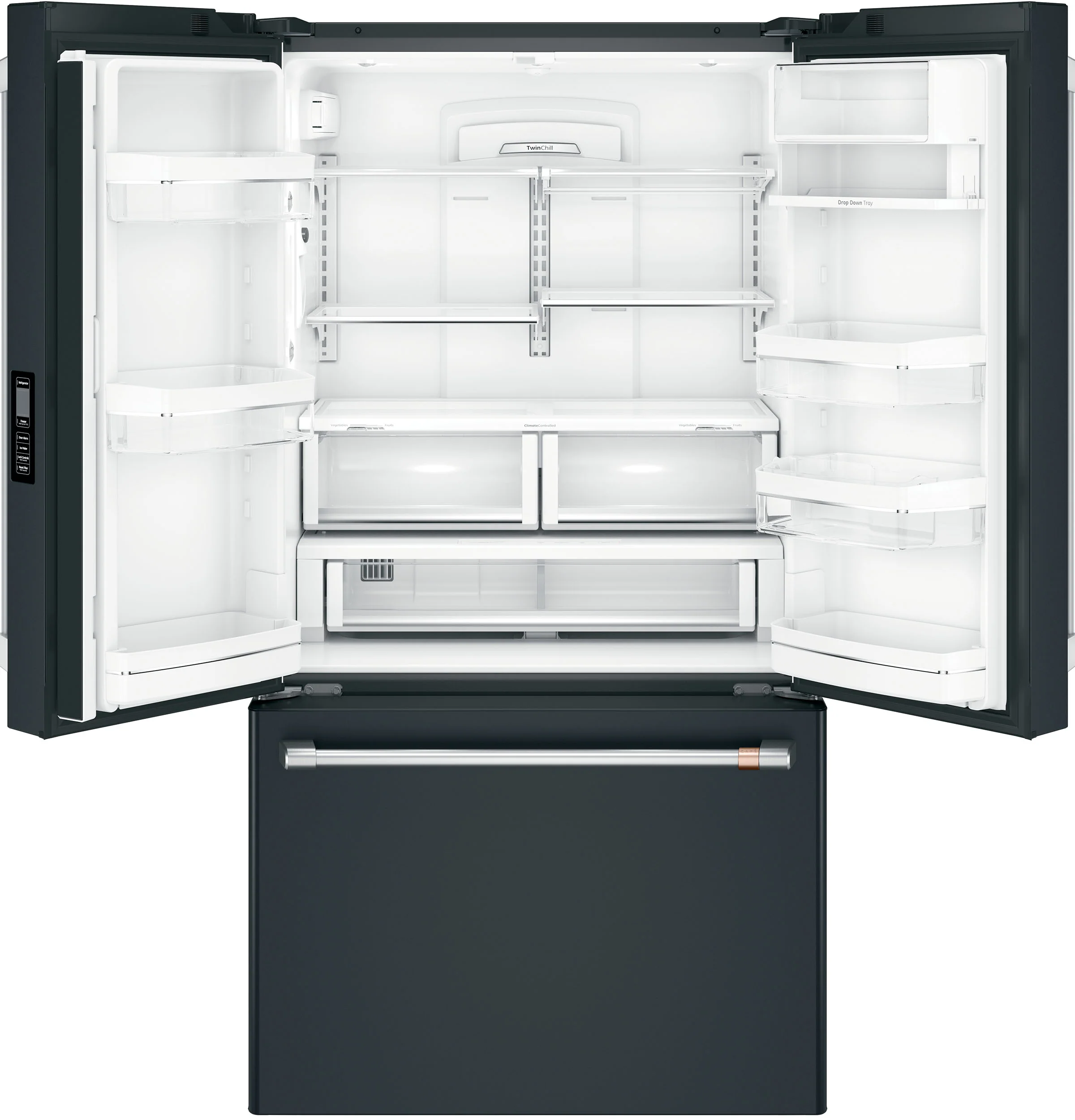 Café 36" 23.1 Cu. Ft. Matte Black Counter-Depth French Door Refrigerator - CWE23SP3MD1 - Image 4