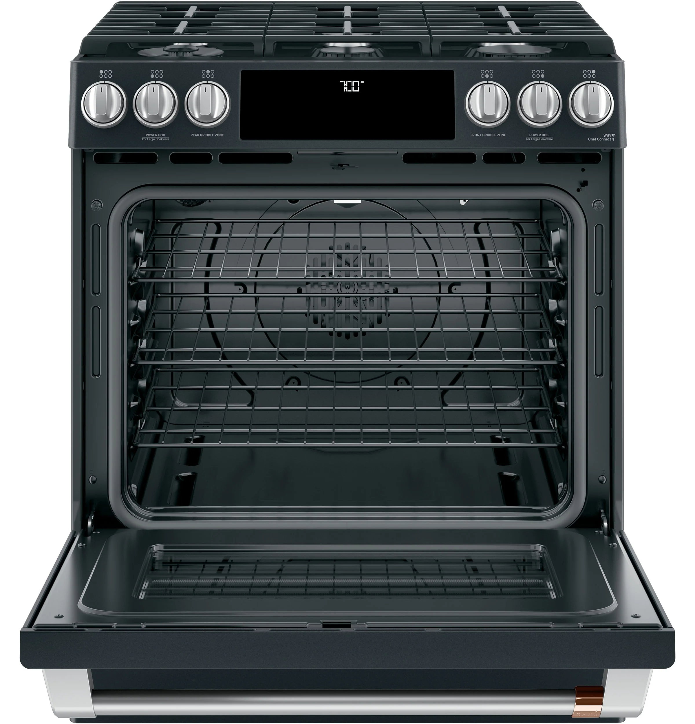 Café Matte Black Kitchen Package with French Door, Gas Range & Built-In Dishwasher - Image 5