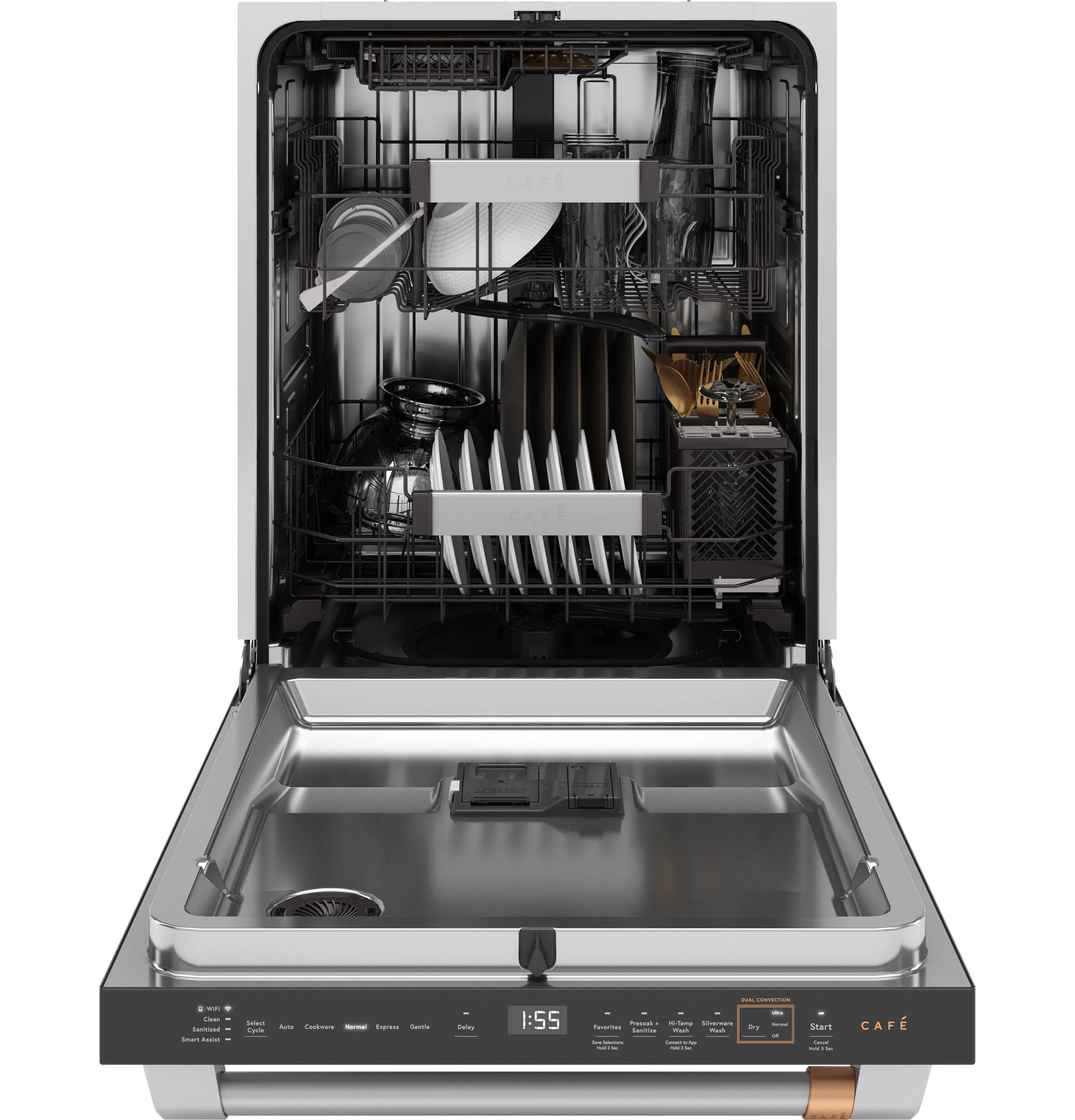 Café Matte Black Kitchen Package with French Door, Gas Range & Built-In Dishwasher - Image 7