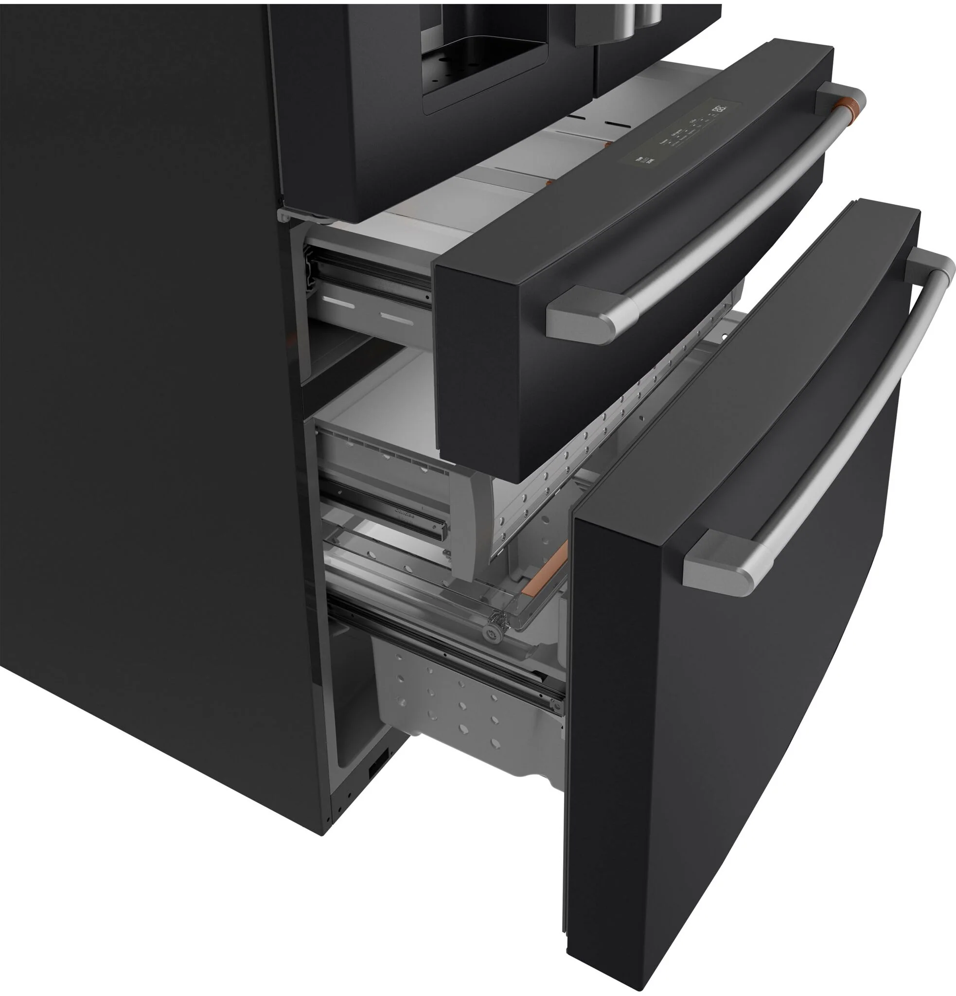 Café 35.75" 22.3 Cu. Ft. Matte Black Smart Counter-Depth 4-Door French Door Refrigerator - CXE22DP3PD1 - Image 3