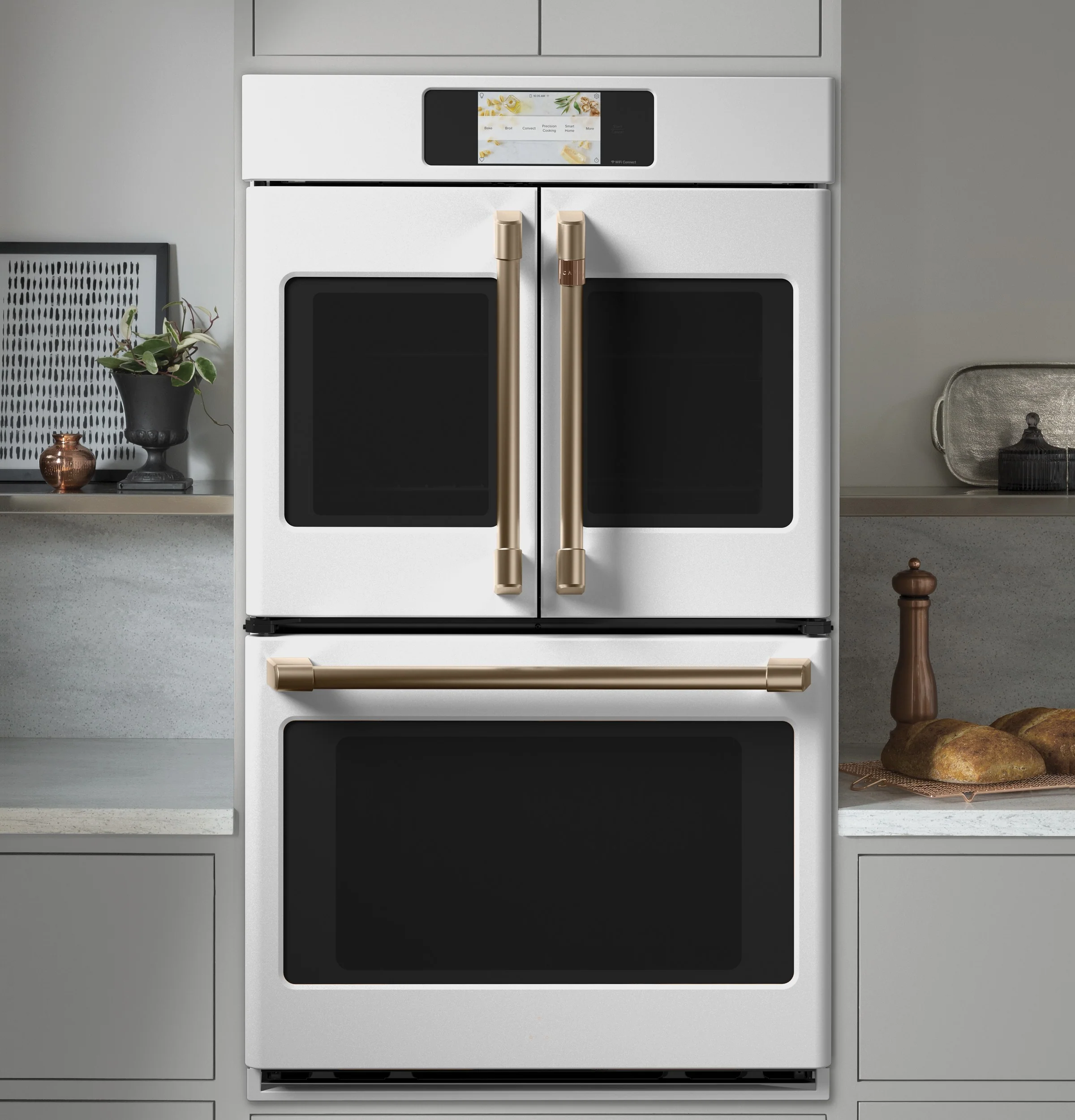 Café Matte White 30" Built-In French-Door Double Convection Wall Oven (10.0 Cu.Ft) - CTD90FP4NW2 - Image 4